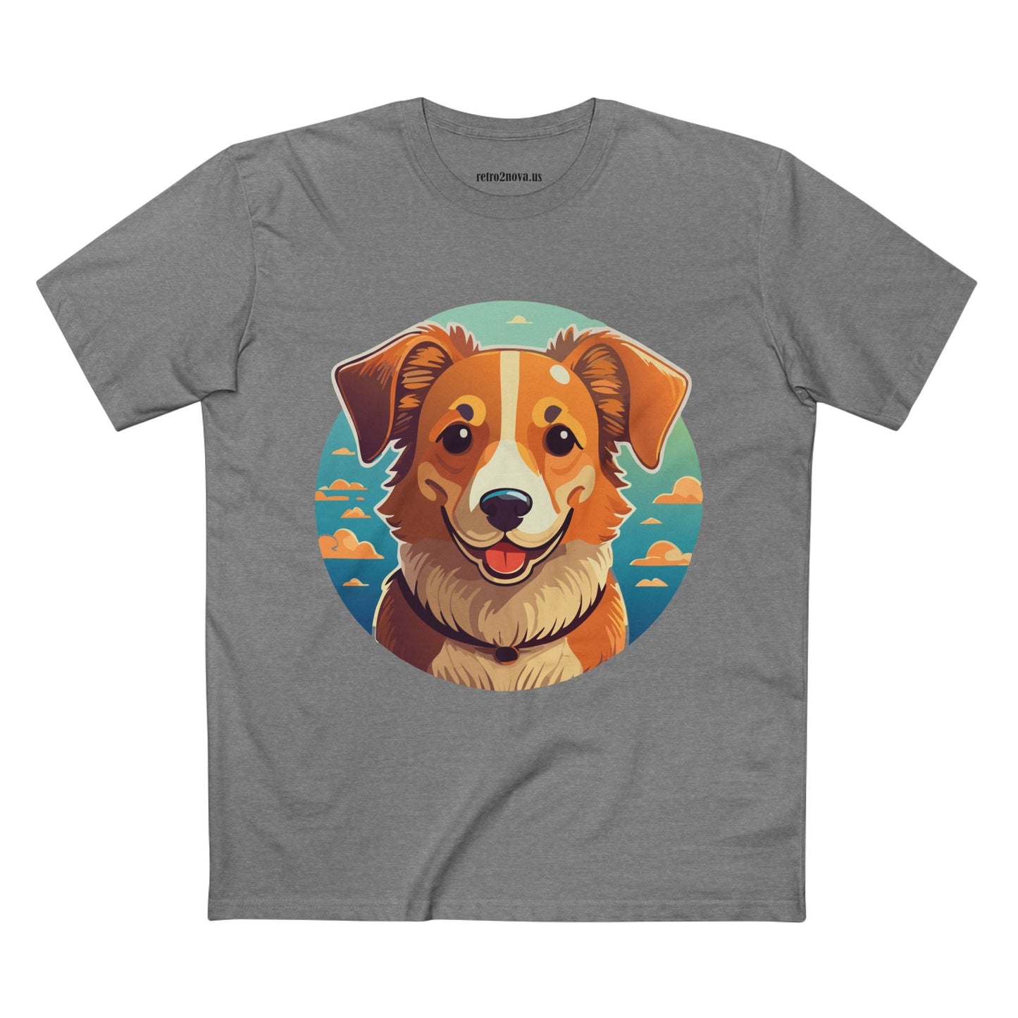 Unisex Animals Dog Shirt With Original Art Design Premium Cotton Tee By Retro2Nova Art Collection Soft Breathable Comfort