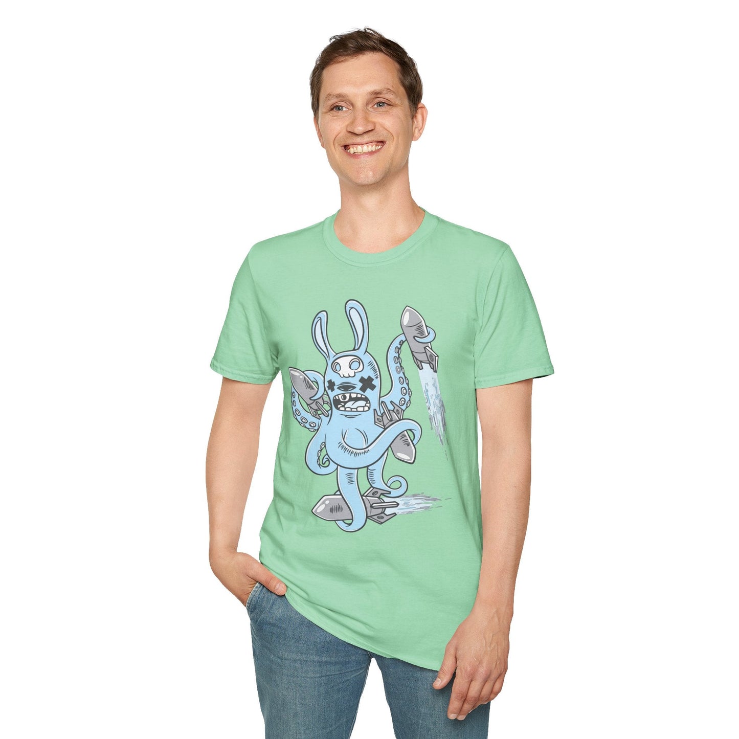 Cartoon T Shirt Unisex Animation Tee Funny Art Design Gildan Softstyle 64000 Premium Cotton