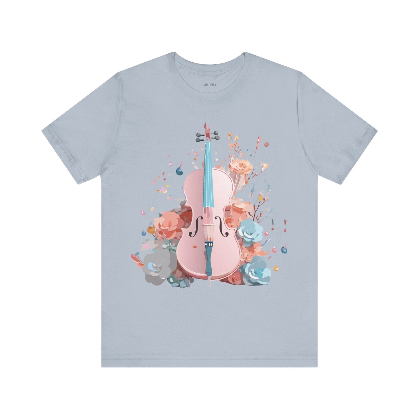 Music Graphic Unisex 100 Cotton Vintage Art with Musical Elements Tee 12