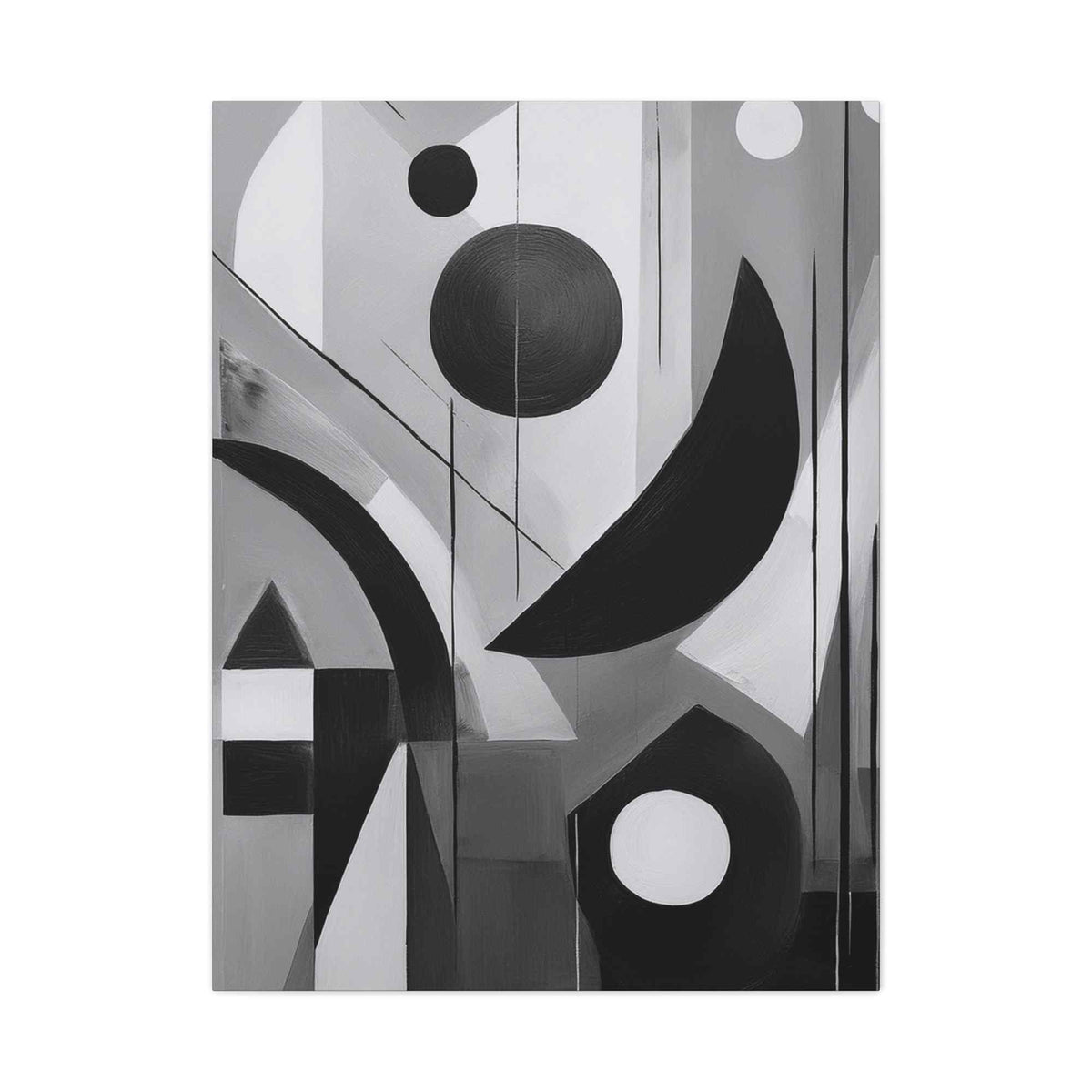 Black Abstract Painting Print Canvas 20x24,20x30,24x30, 24x32,24x36,30x40, 32x48,36x48,40x60 Pine-Wood Inner Frame ABS-17