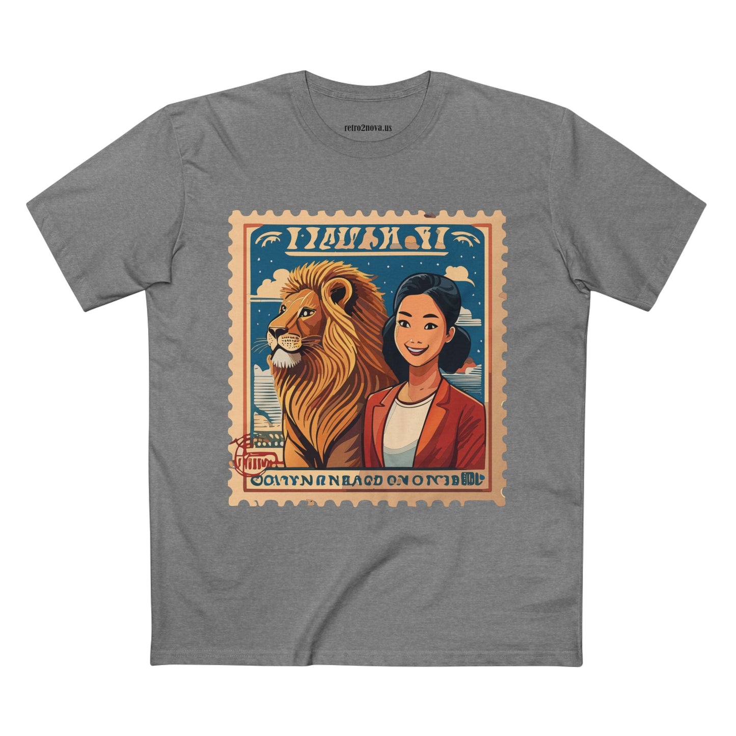 Postage Stamp Graphic Unisex 100 Cotton Tee 54