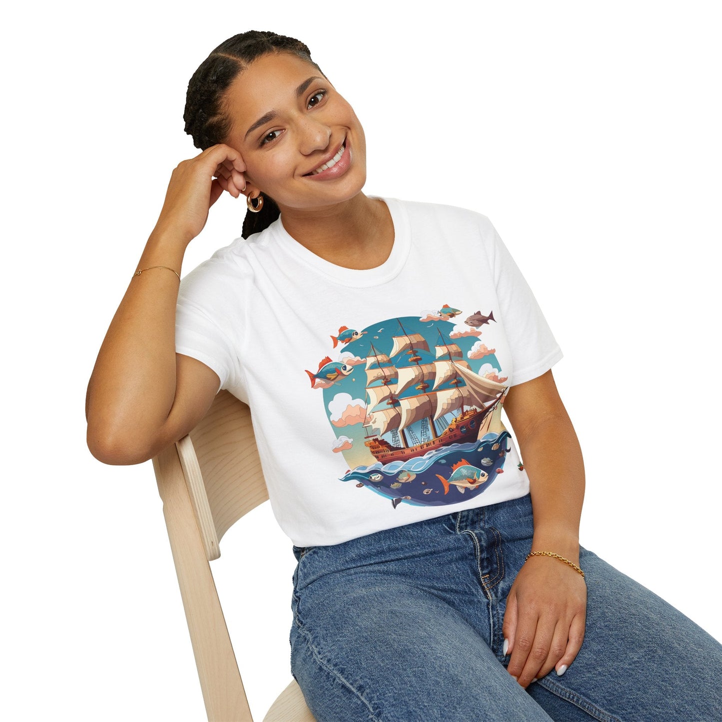 Unisex Ship T Shirts Frigate Vessel Tee By Gildan 64000 Softstyle 100 Percent Ring Spun Cotton