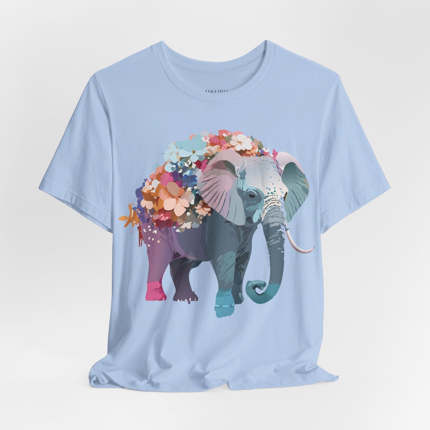 Adelpha Elephant Graphic Tee Unisex Short Sleeve Vintage Inspired Art Design Collection