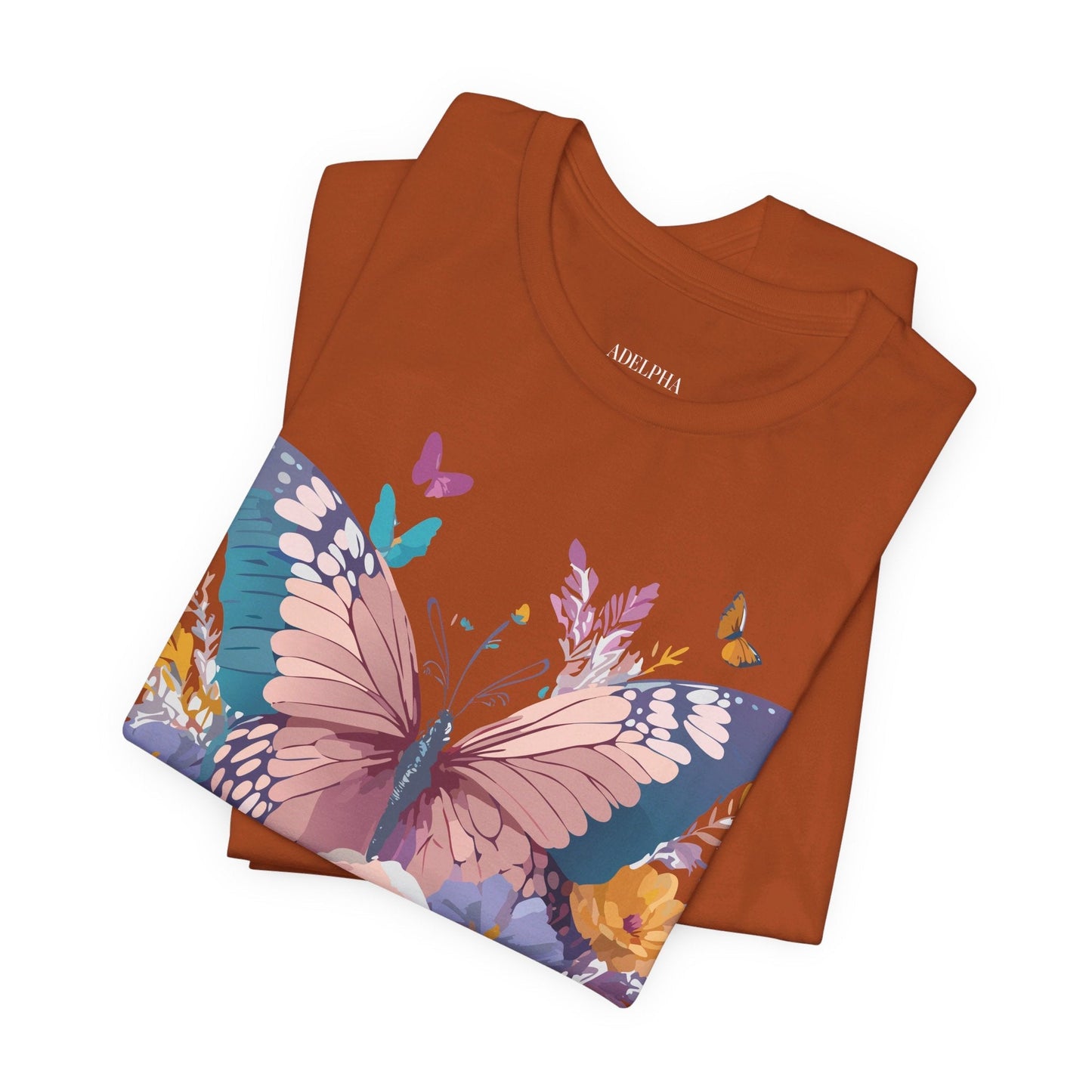 Butterfly Graphic Tee Unisex Short Sleeve From Adelpha Vintage Inspired Artwork