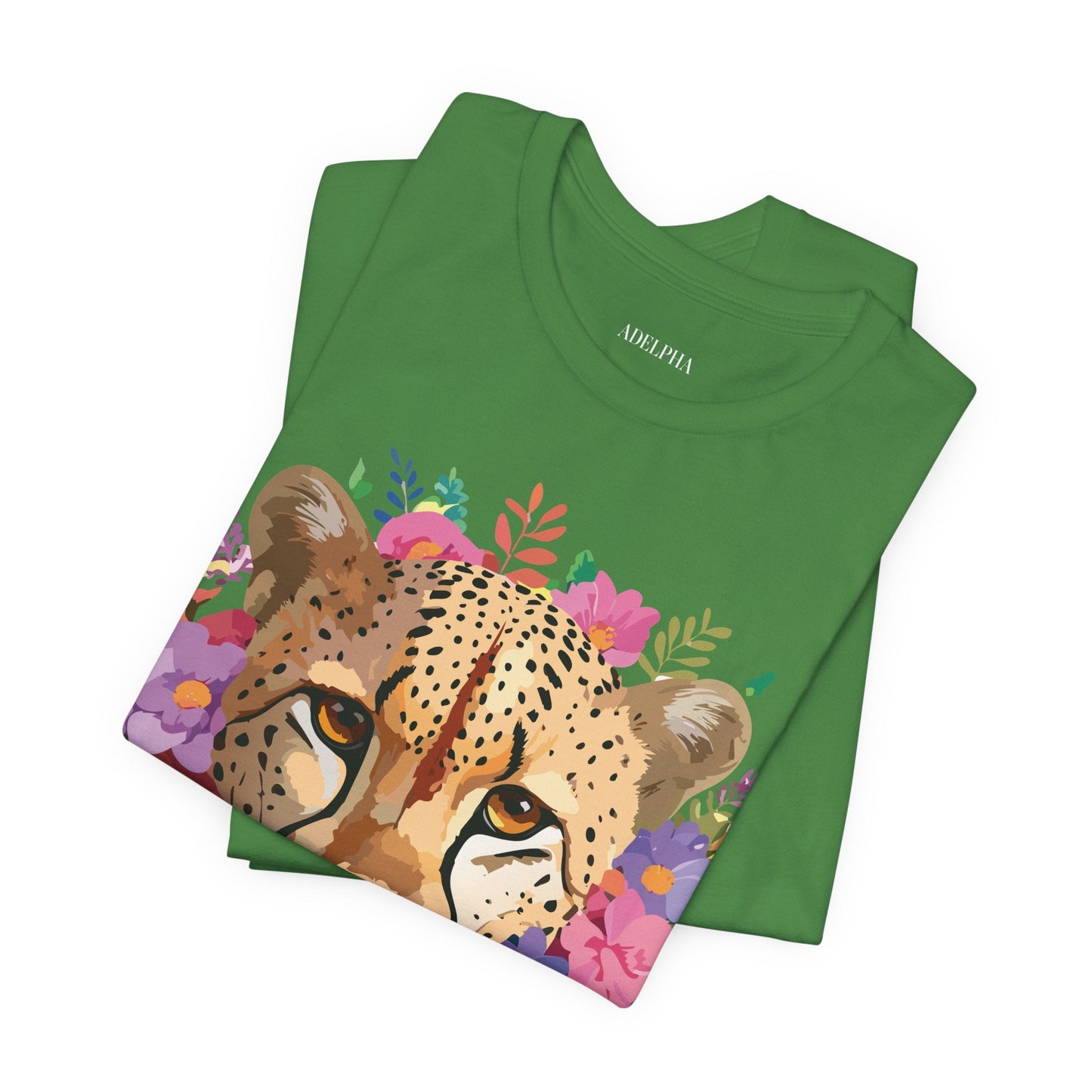 Adelpha Cheetah Graphic Tee Unisex Short Sleeve Art Shirt Original Artwork