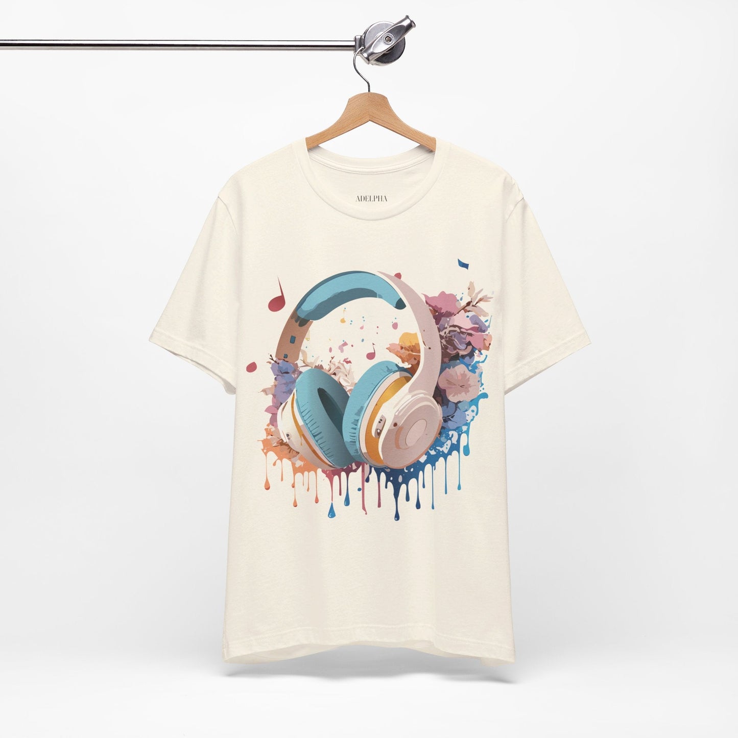 Unisex Graphic Tee Adelpha Art Design Vintage Music Inspired Short Sleeve Jersey Premium