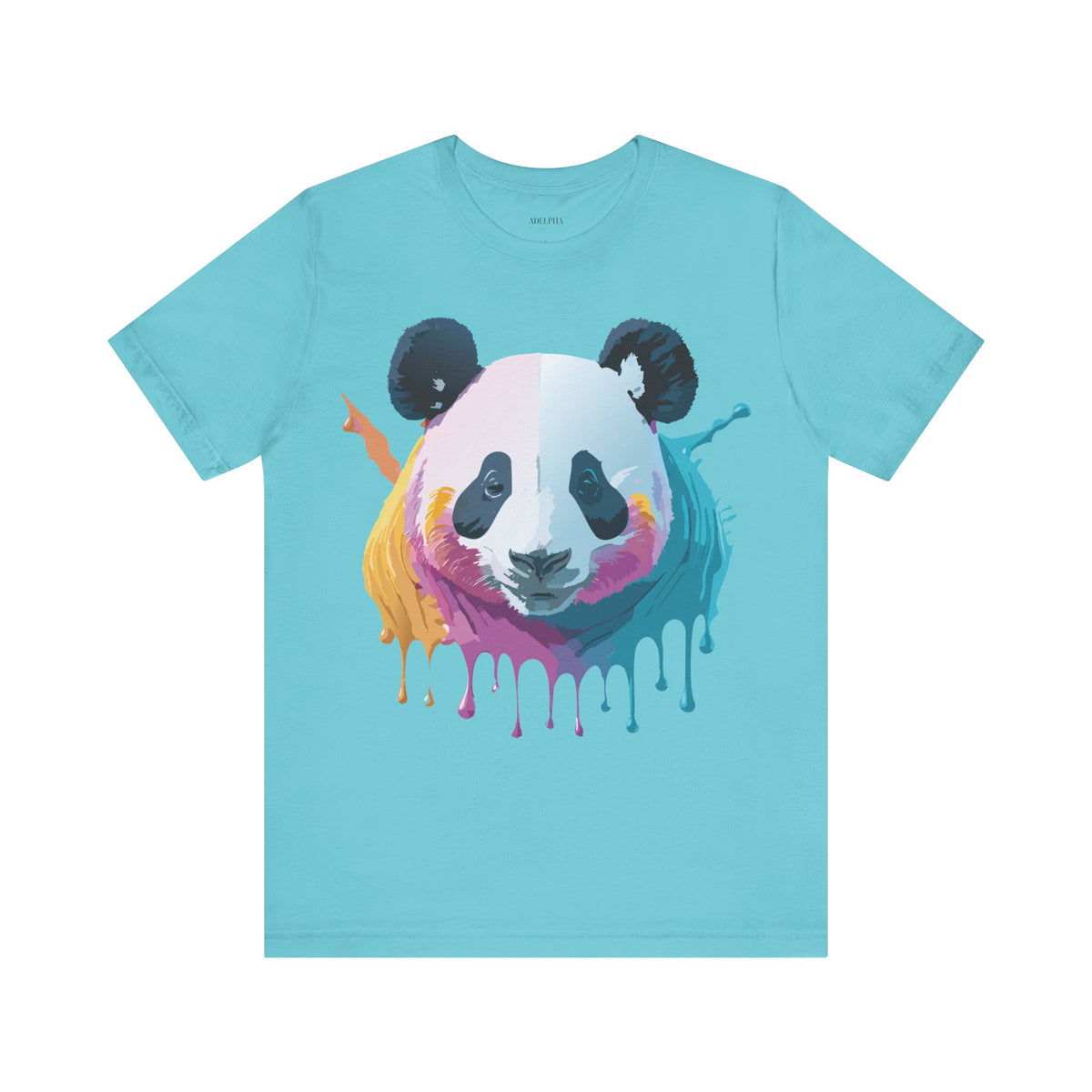 Panda Graphic Unisex Cotton Bella+Canvas Tee with Art Animal Design e147