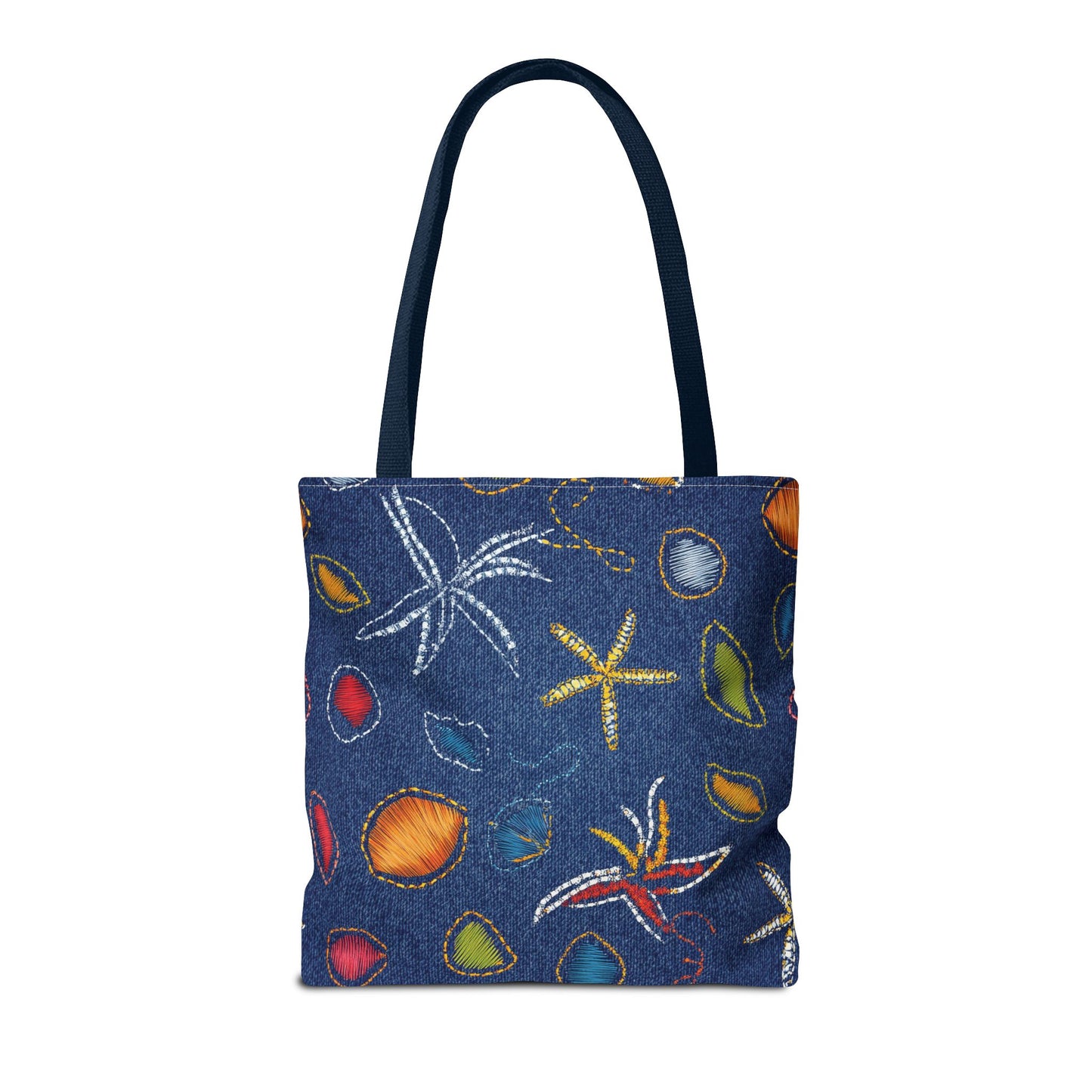 Denim Fabric Imitation Print Unisex Canvas Bag Poly Spun 3 Sizes Tote Bag 182-4