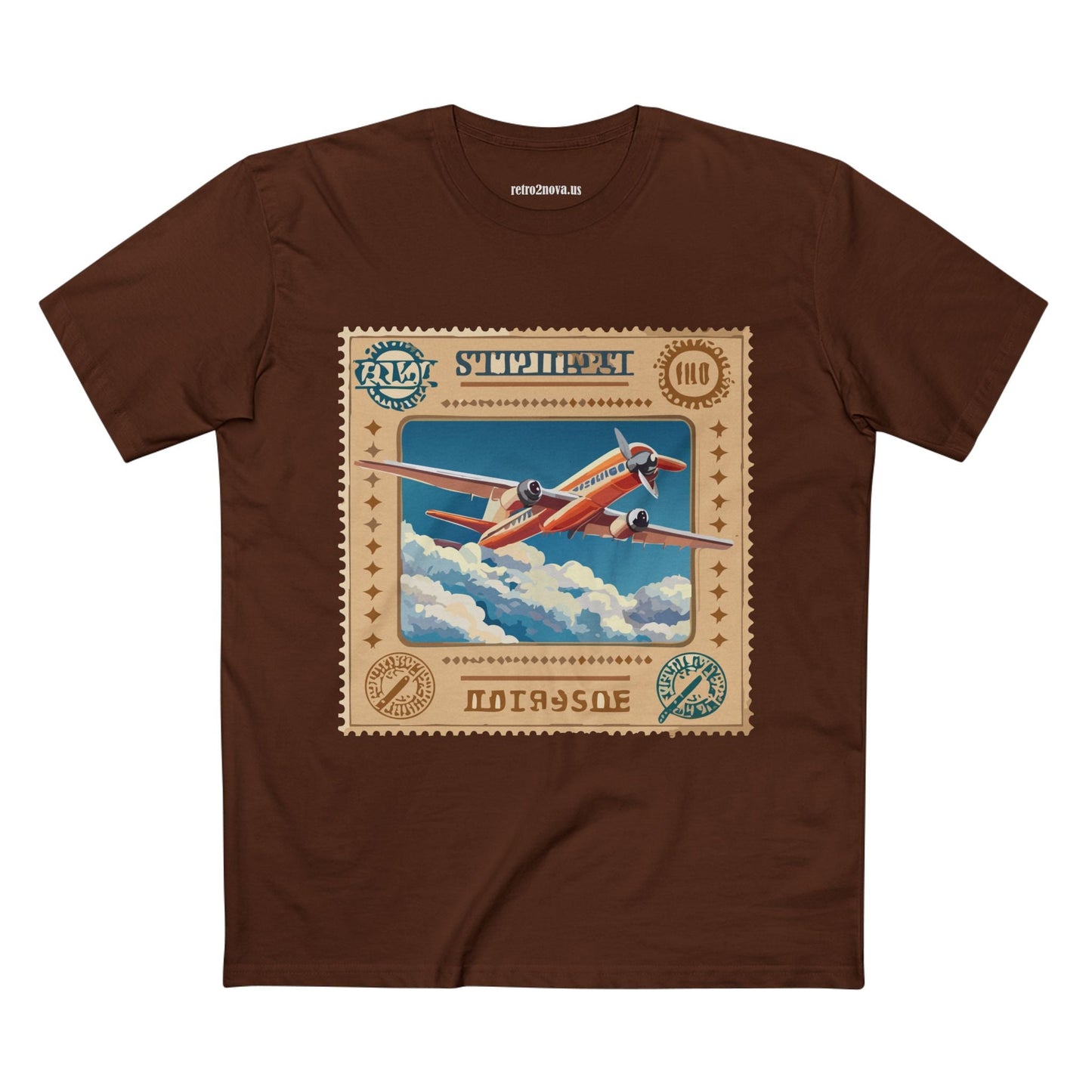 Stamp Shirt Postage Stamp Unisex Premium Cotton Tee With Original Art Design Retro2Nova PS41