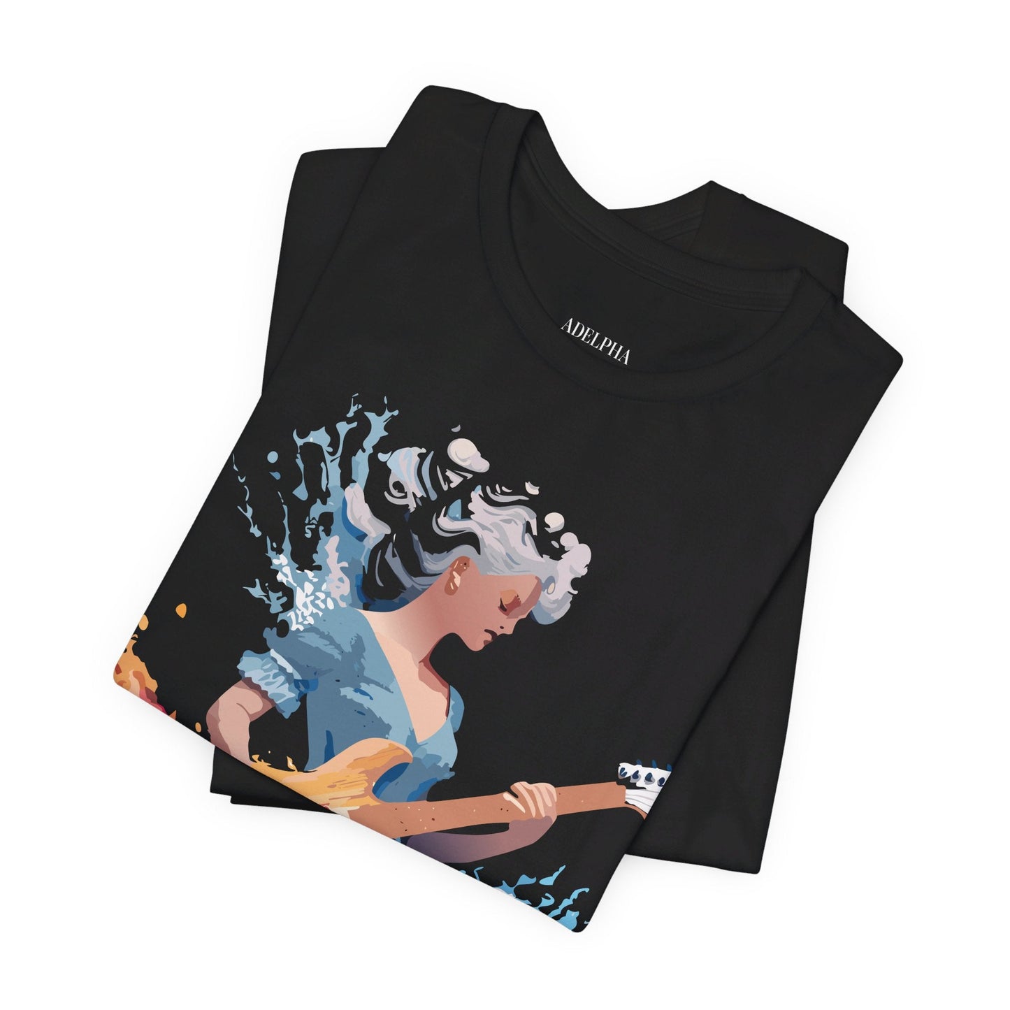 Music Graphic Unisex 100 Cotton Vintage Art with Musical Elements Tee 47
