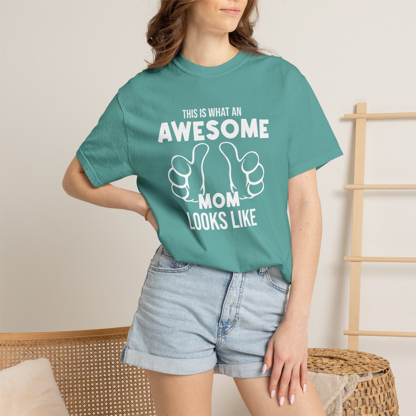 Mom T-shirt Mother's Day Mama Tee Unisex Comfort Colors Garment-Dyed Cotton h25
