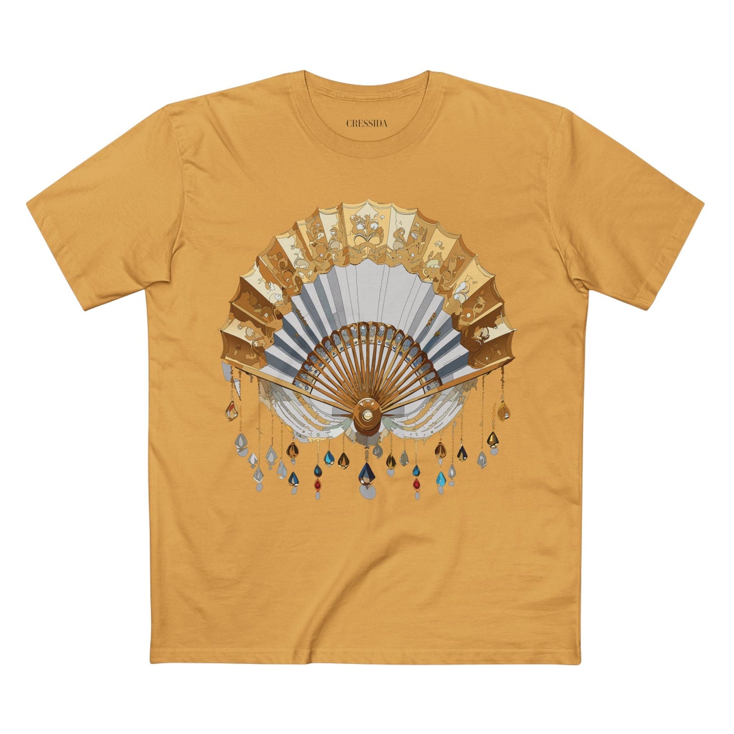 Antique Fan Graphic Design T-Shirt Unisex 100 Cotton Floral Carnival Artwork Tee 13
