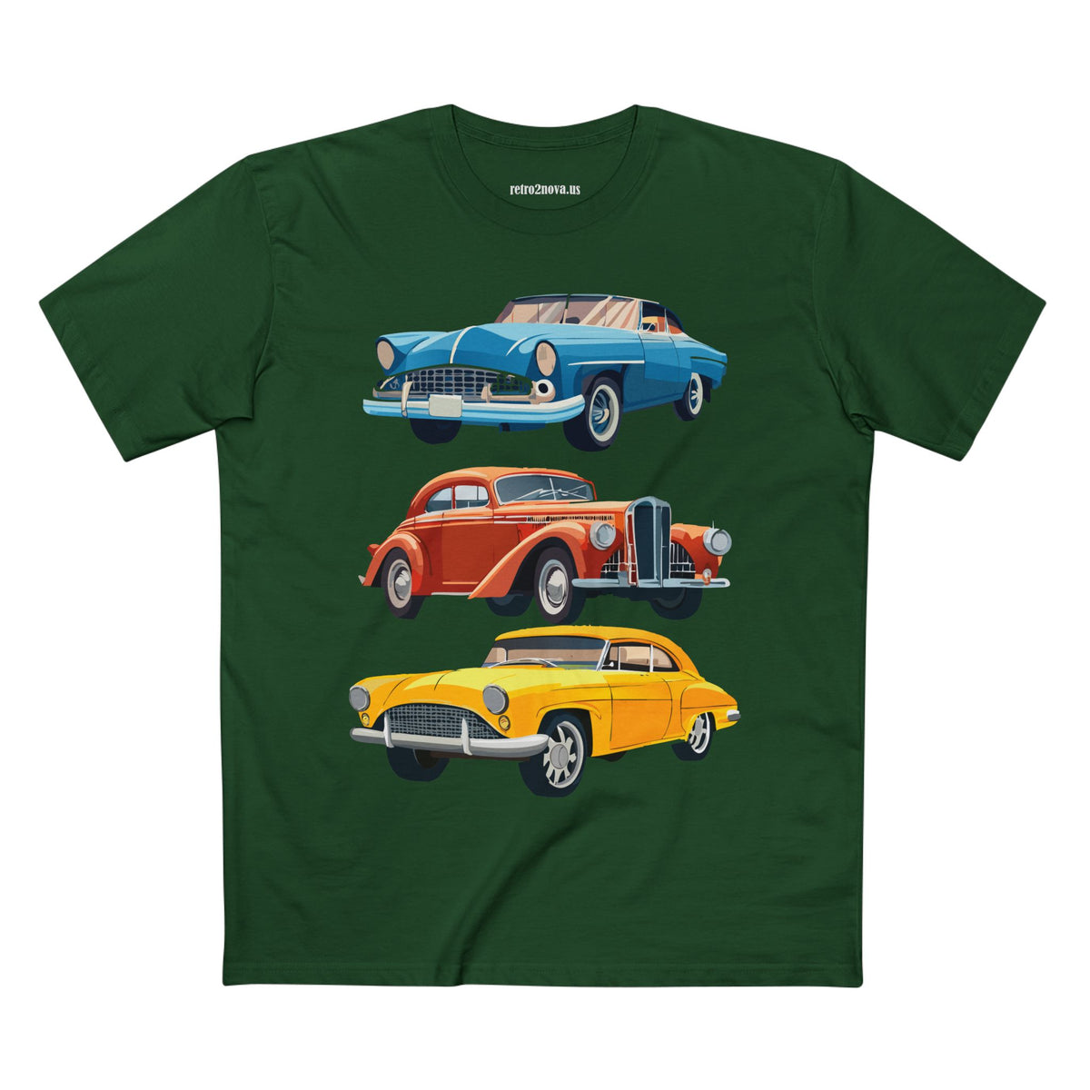 Retro Car Vintage Graphic Tee Staple Unisex 100 Cotton Tee Shirt - RC-4