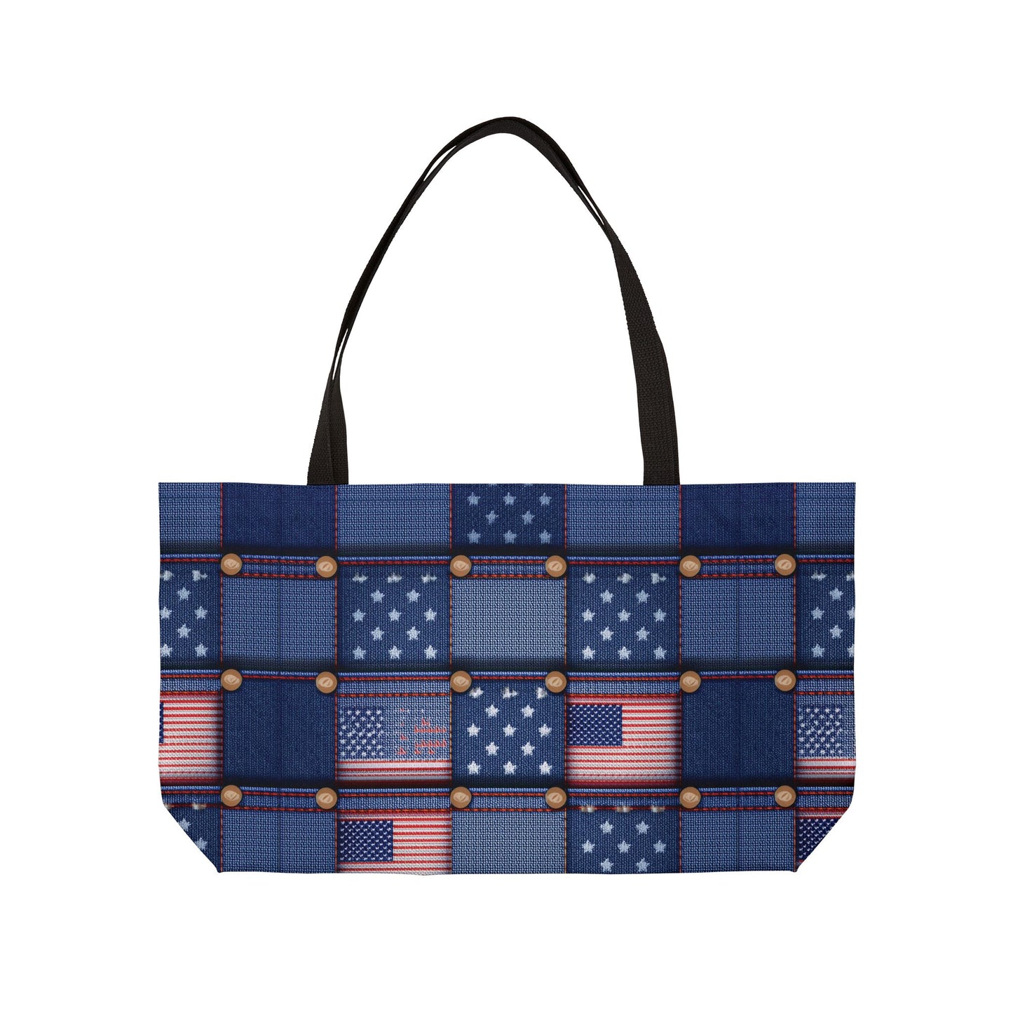 4th of July Denim Print Yoga Bag High-Quality 100% Spun Poly 24x13 Canvas Bag 71