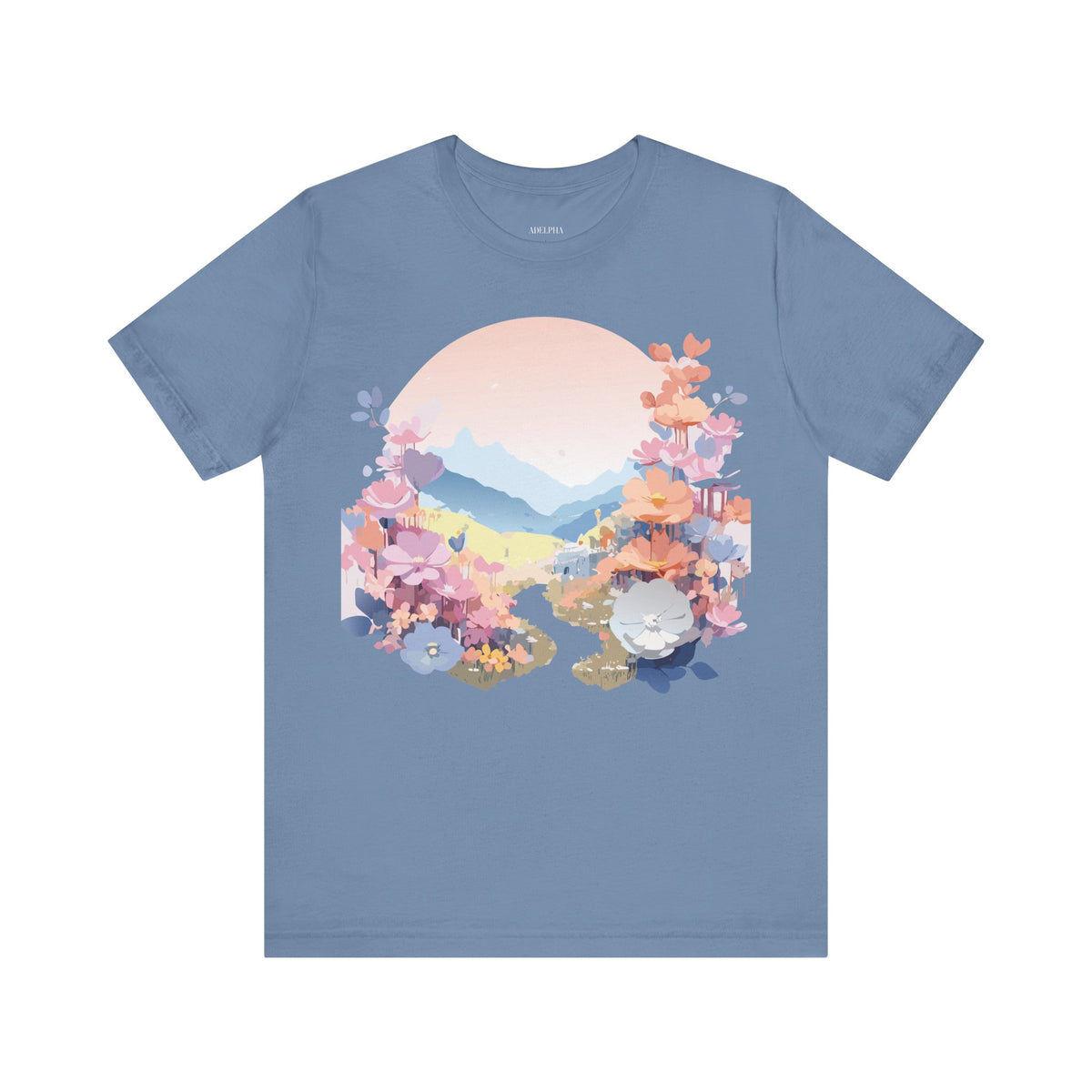 Floral Graphic Tee Shirt - Bella+Canvas Unisex 100 Cotton 43