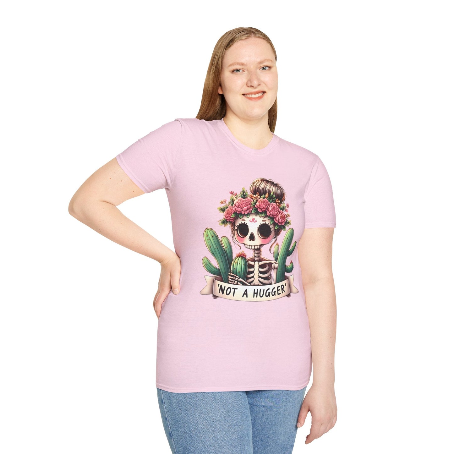 Skull Tee Shirt Unisex Skeleton Design Softstyle Cotton Tee Light Breathable Comfort Gildan 64000