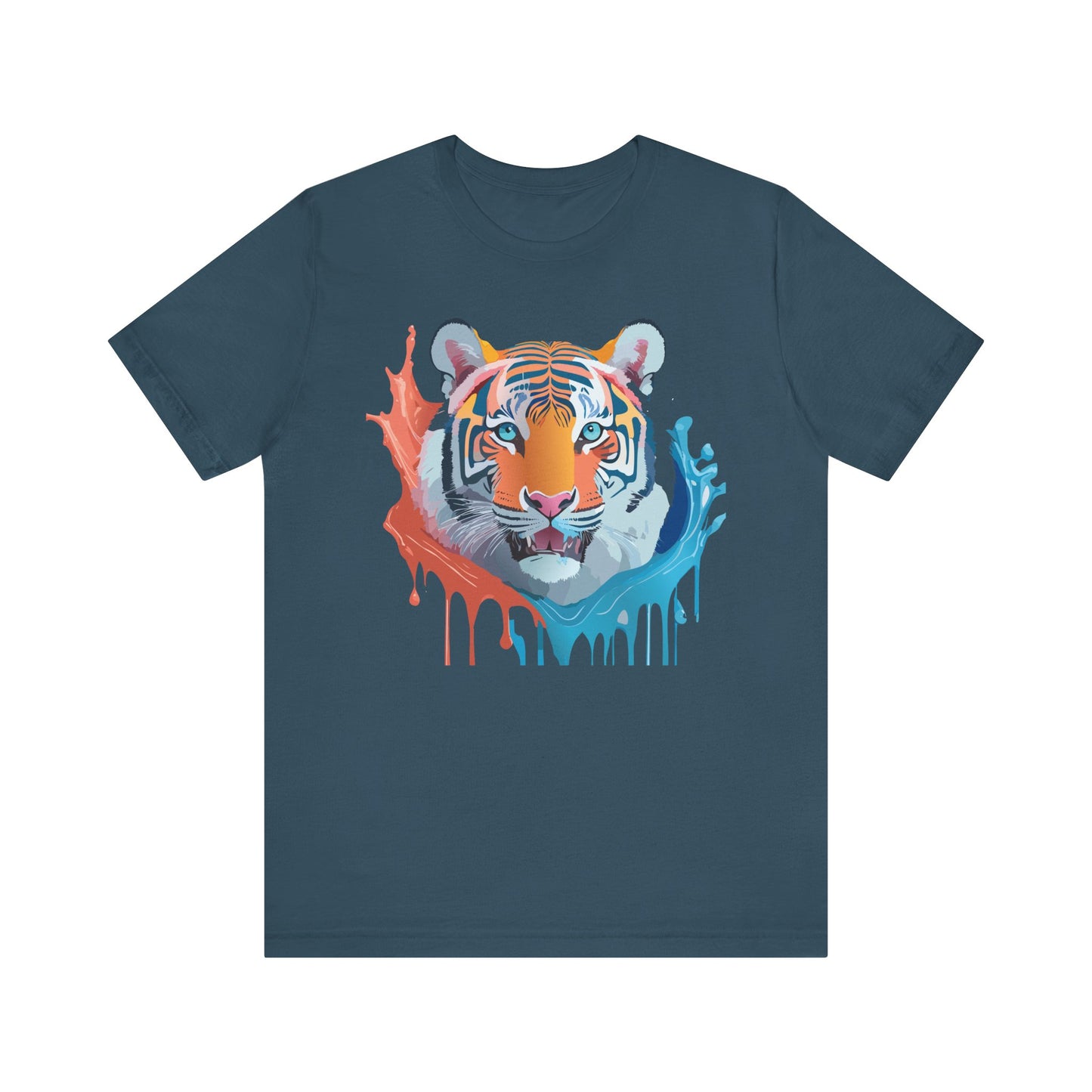 Unisex Tiger Tee, Animal Shirt, Tee Shirt with Tiger, Art T-Shirt, Animal Tees, Big Cat Shirt, Art Design T-Shirt 5