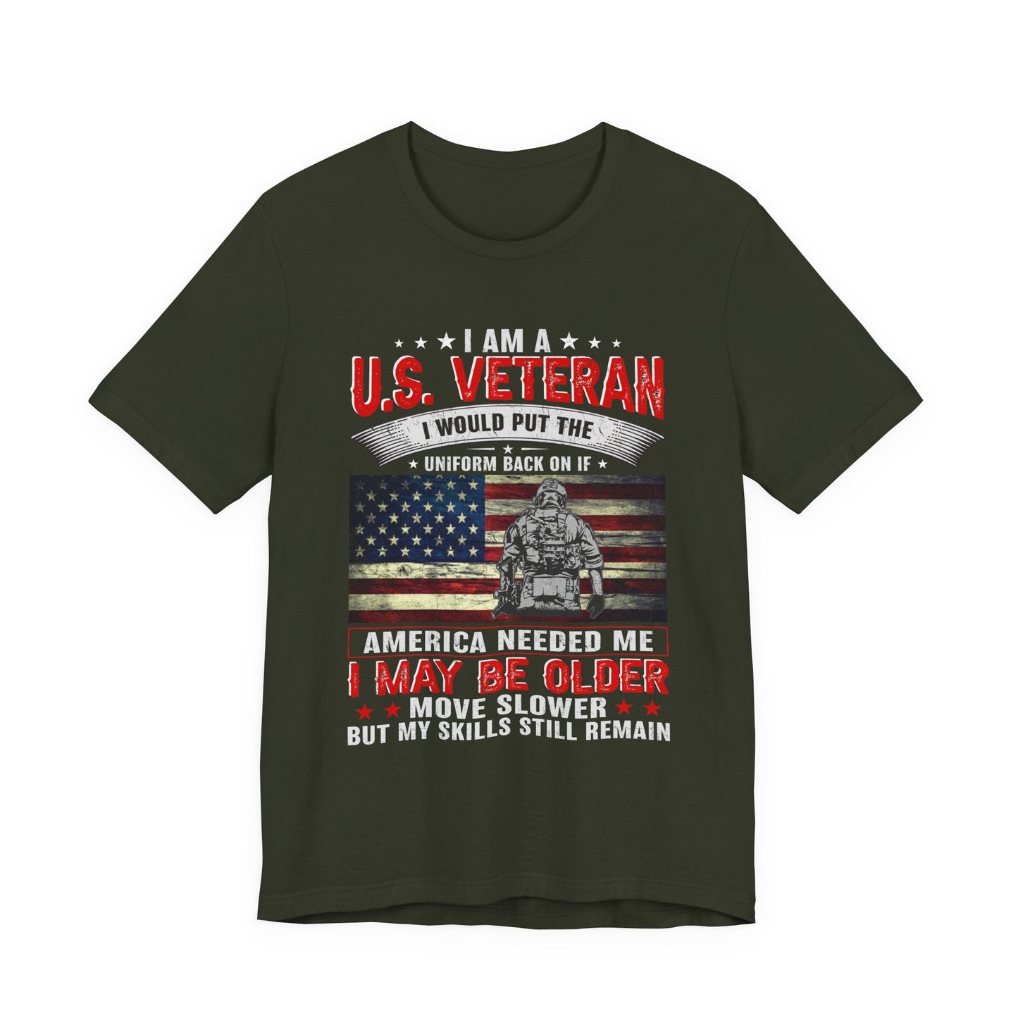 Army Veteran Patriotic Graphic Design Unisex Cotton T-Shirt v25