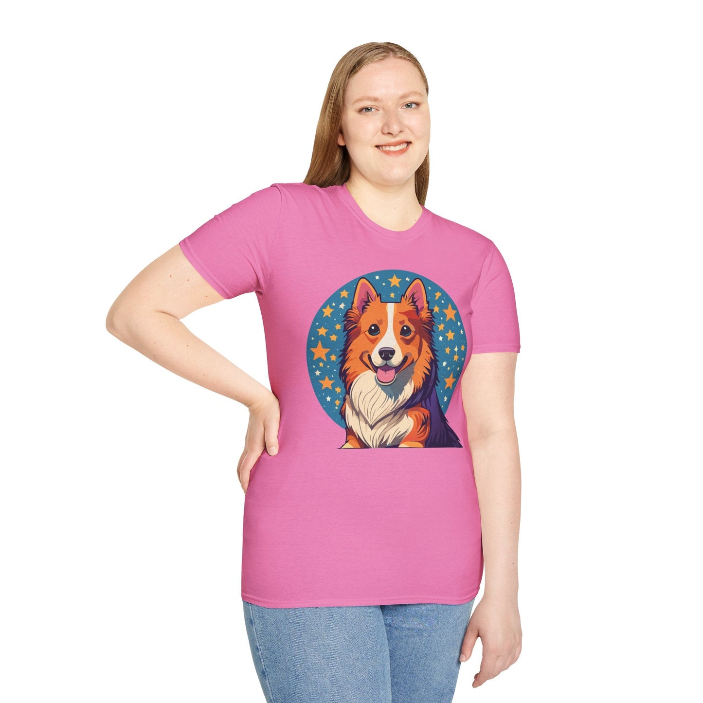 Unisex Dog Shirt Animal Print Tee Gildan Softstyle 64000 Tee