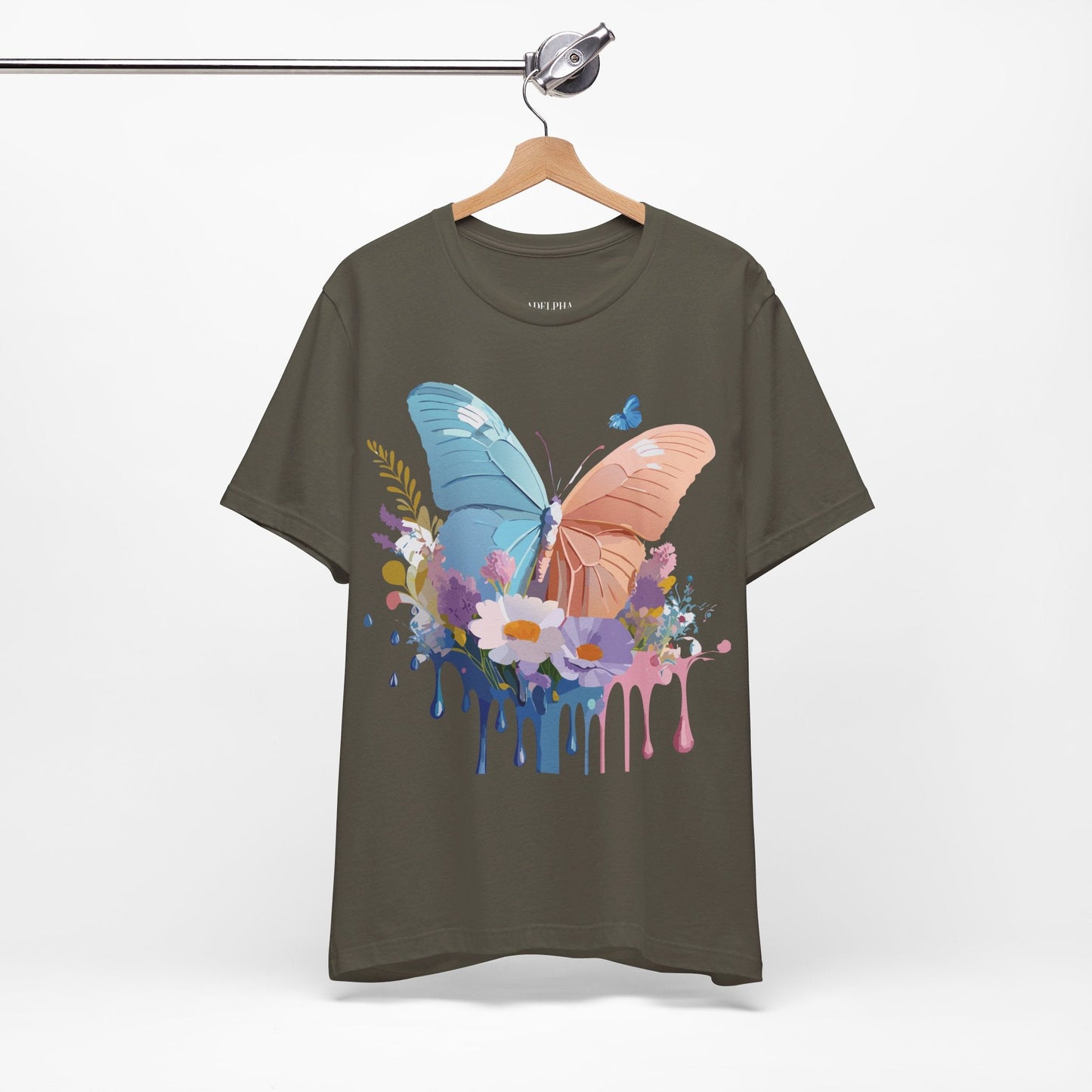 Butterfly Graphic Tee Adelpha Unisex Short Sleeve Art Design