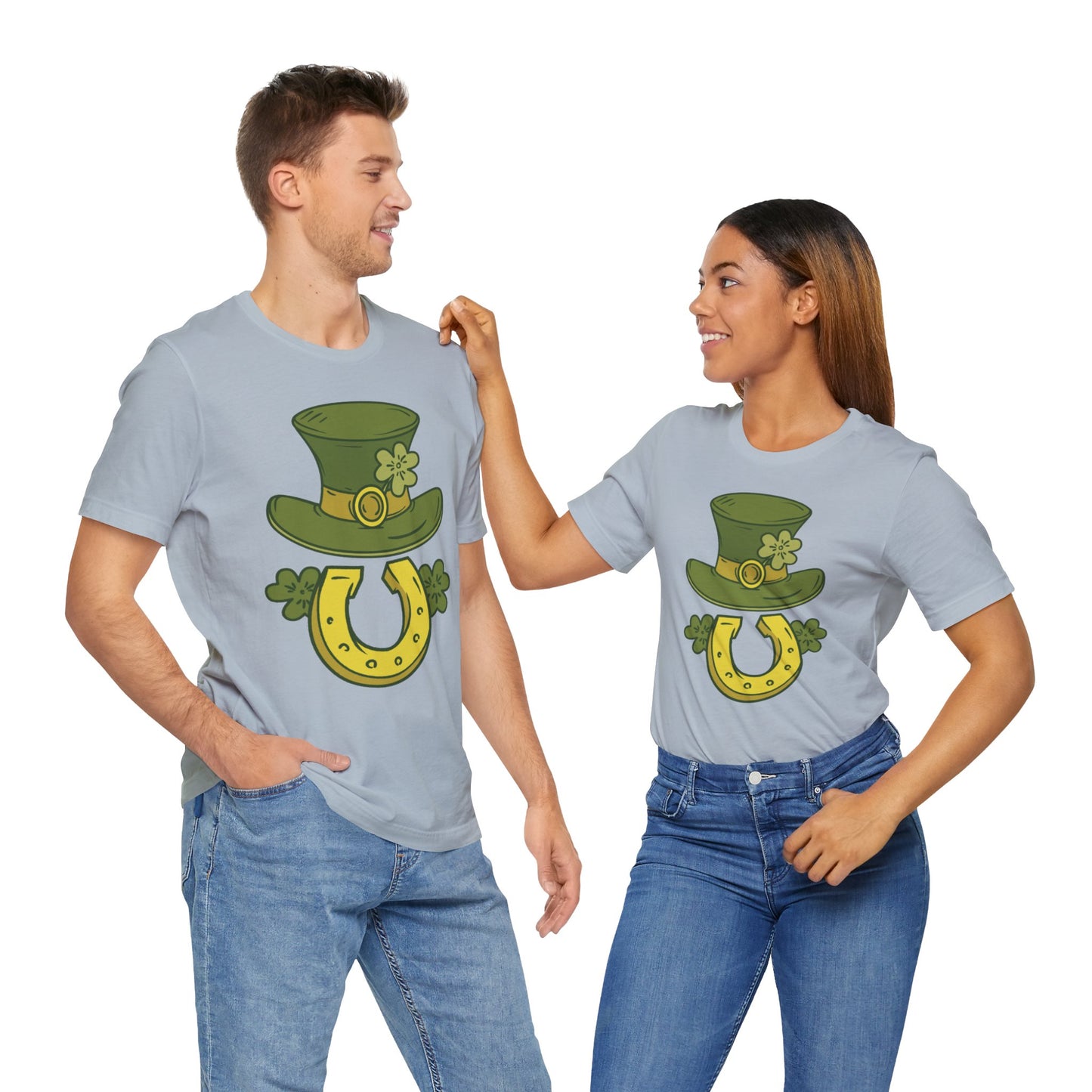 Unisex Cotton Tee Shirt with Lucky Prints