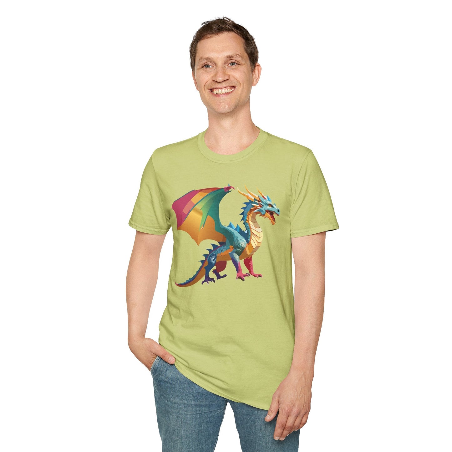 Dragon T Shirt Unisex Dragon Shirt Animal Design Tee Softstyle 100 Percent Ring Spun Cotton