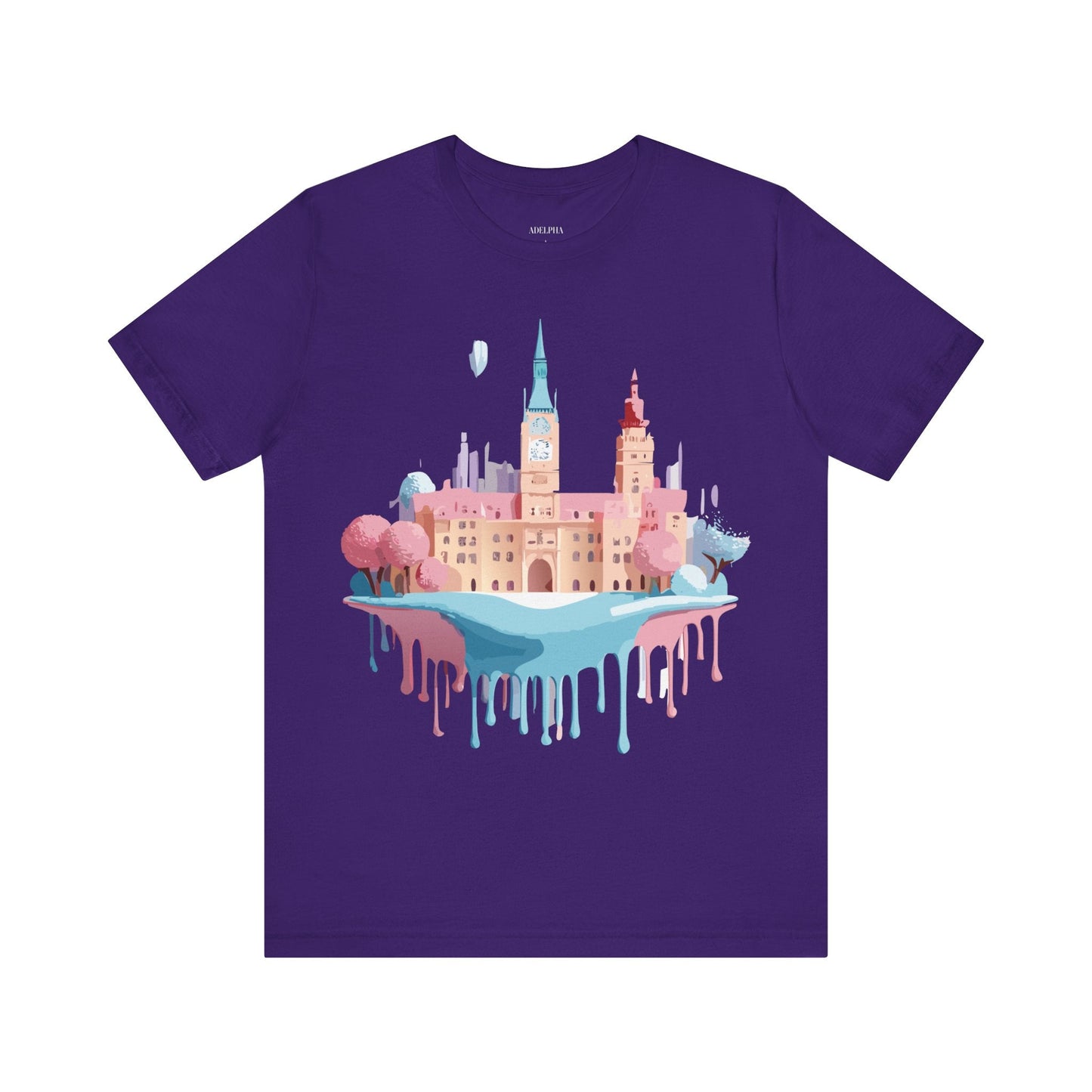 Prague Tourist Shirt Unisex Short Sleeve Graphic Tee Featuring Adelpha Vintage Artwork