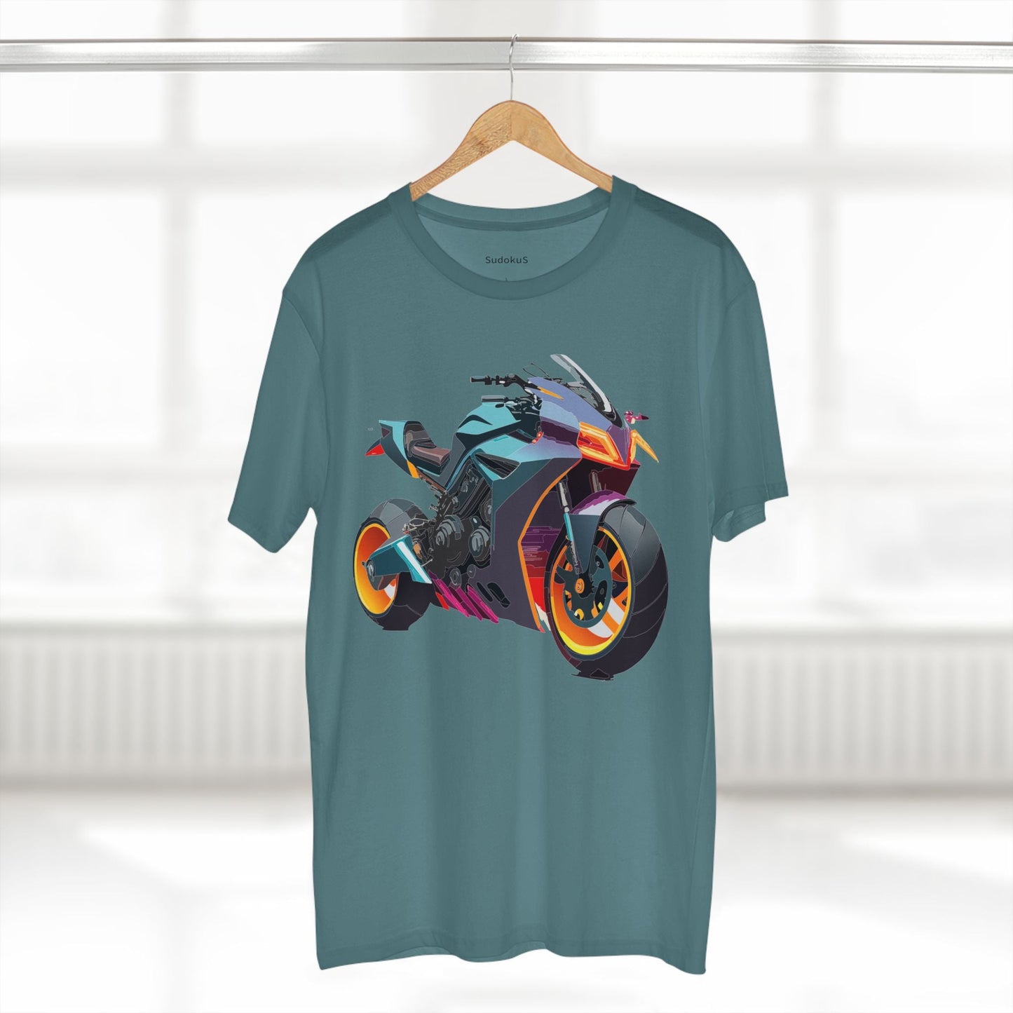 Moto Bike Graphic Unisex 100 Cotton Staple Tee 16