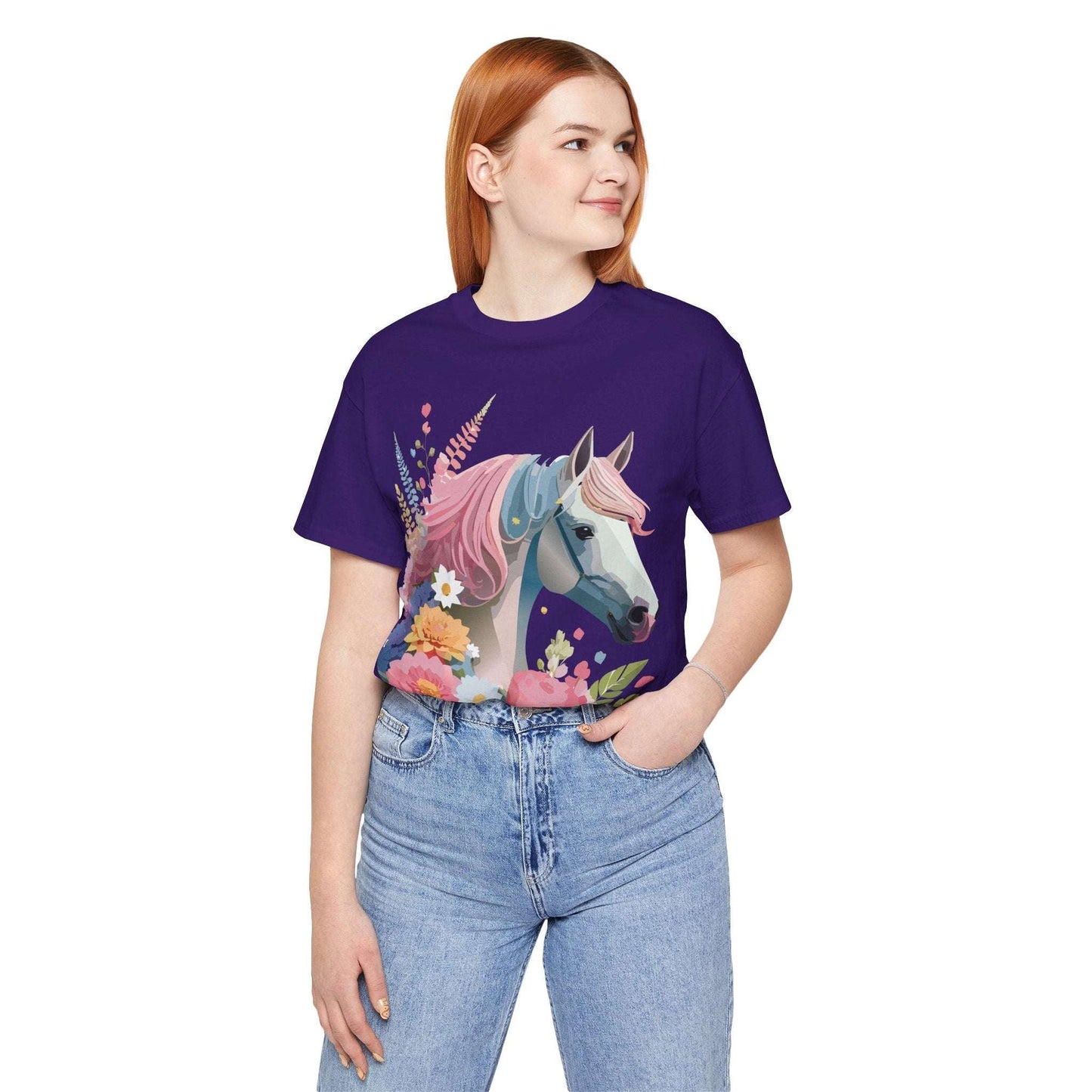 Horse Graphic Unisex 100 Cotton Vintage Animal Art T-Shirt 3