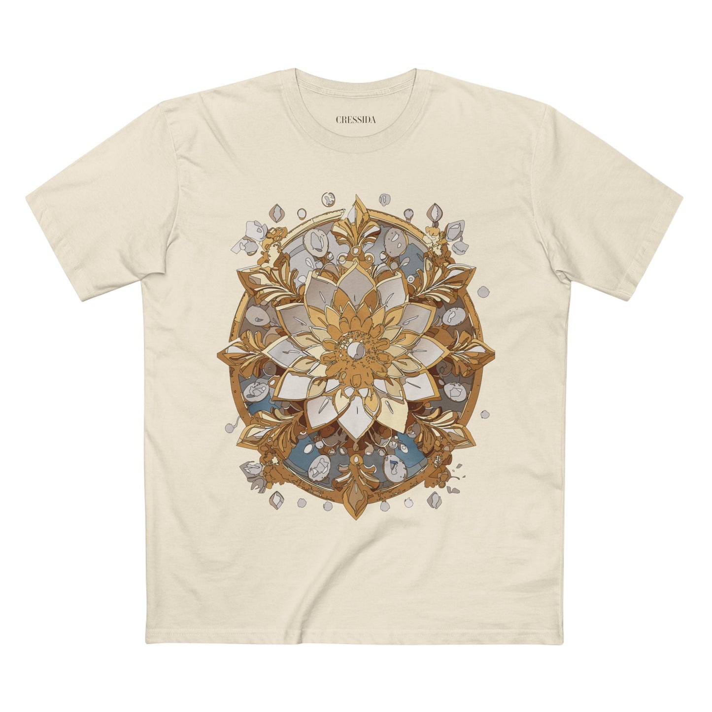 Floral Graphic T-Shirt Unisex 100 Cotton Art Design with Antique Flowers Tee 21