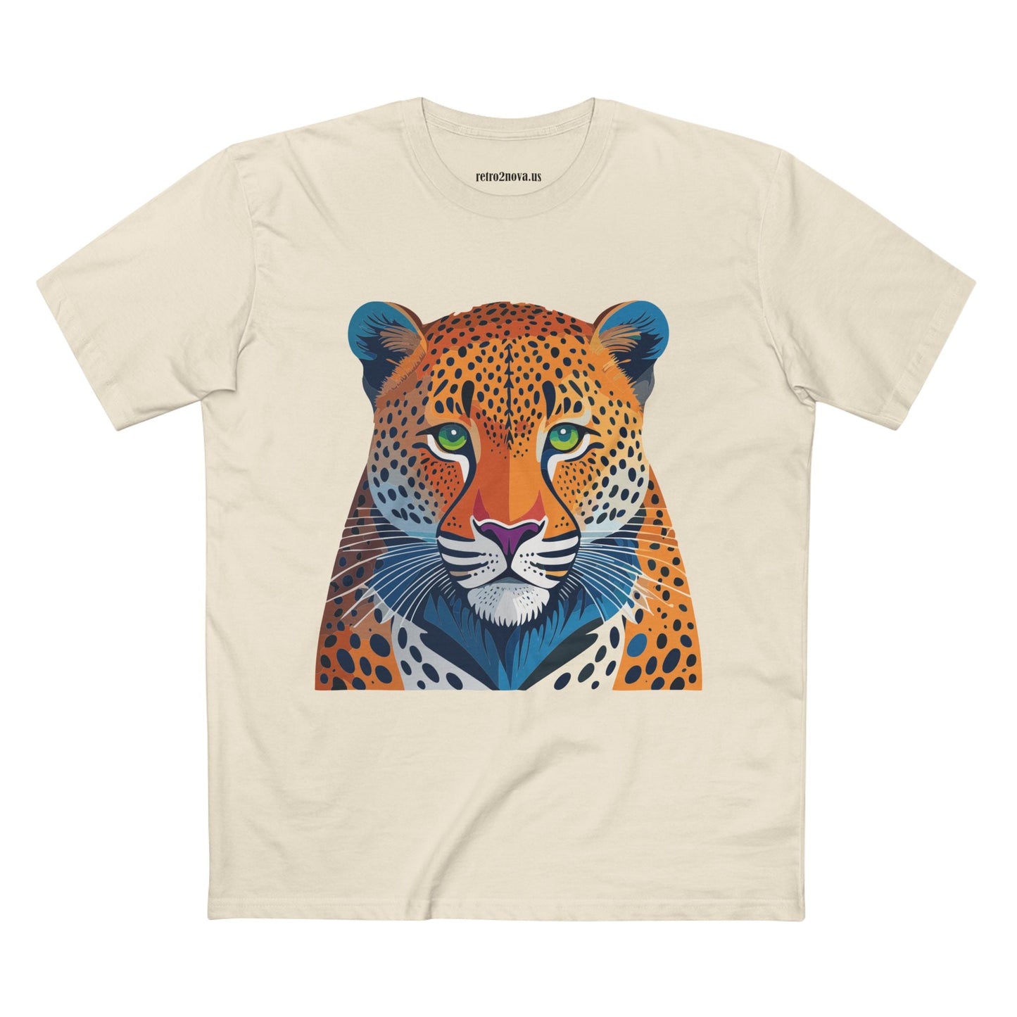 Unisex Cheetah Shirt Premium Cotton Tee With Original Art Design From Retro2Nova Art Collection For Everyday Comfort