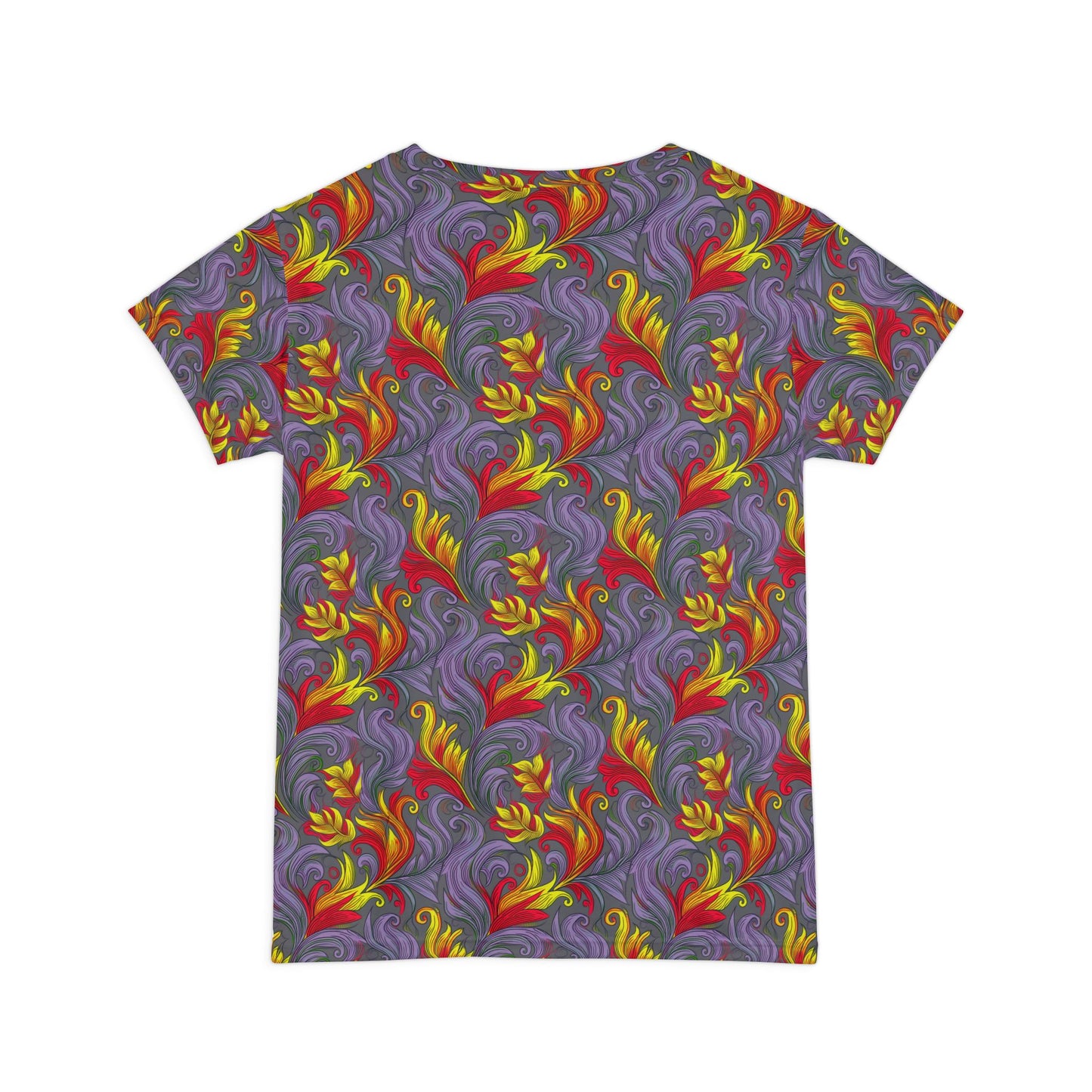 Women Poly Span T-Shirt with Floral Print