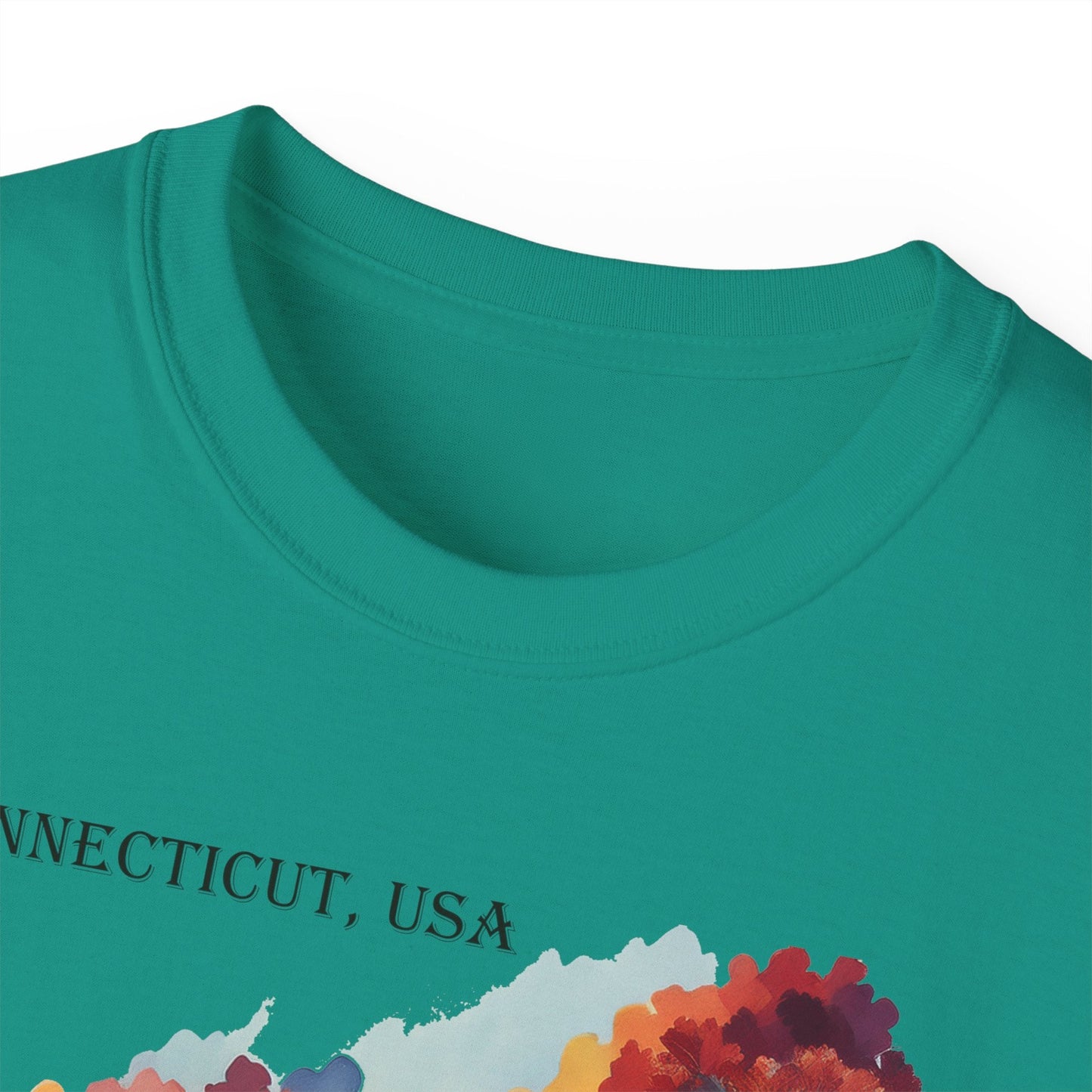 Connecticut Graphic Unisex Cotton T‑Shirt 1