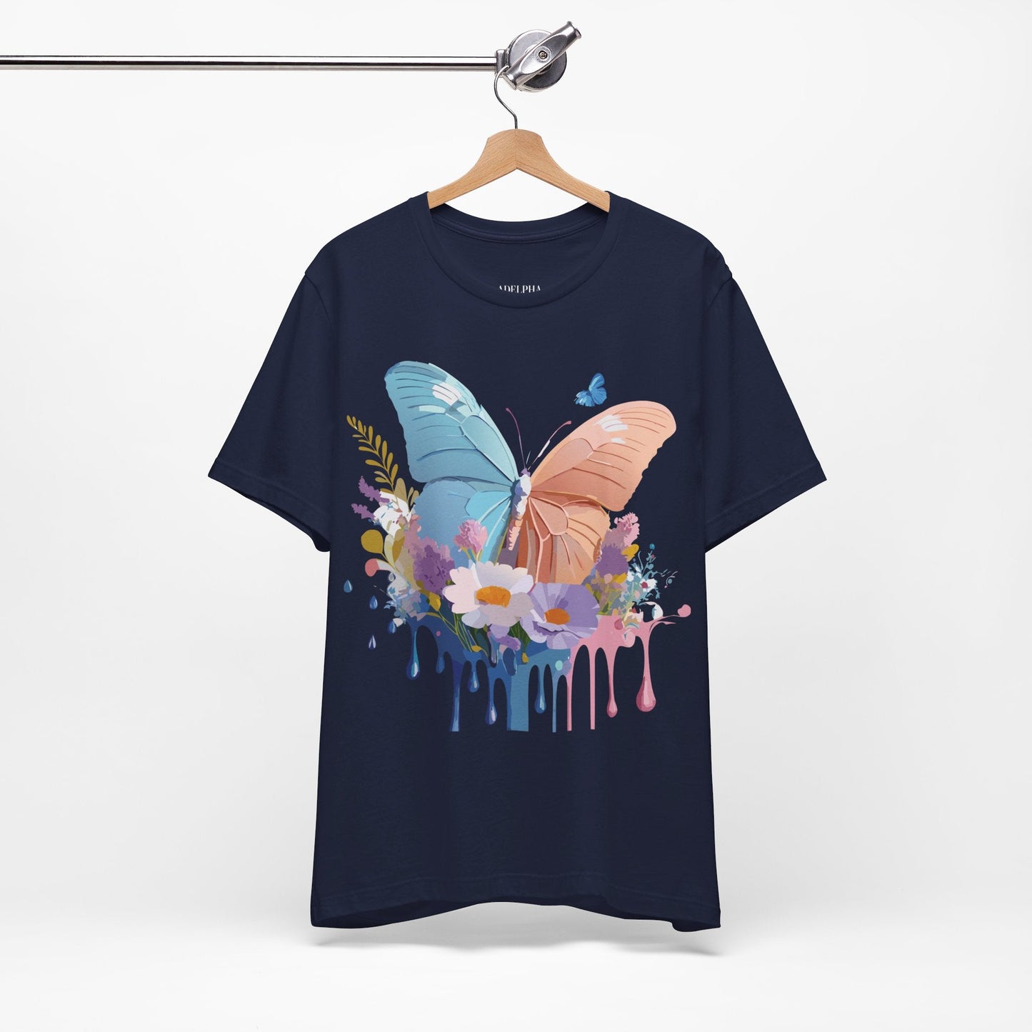 Butterfly Graphic Tee Adelpha Unisex Short Sleeve Art Design