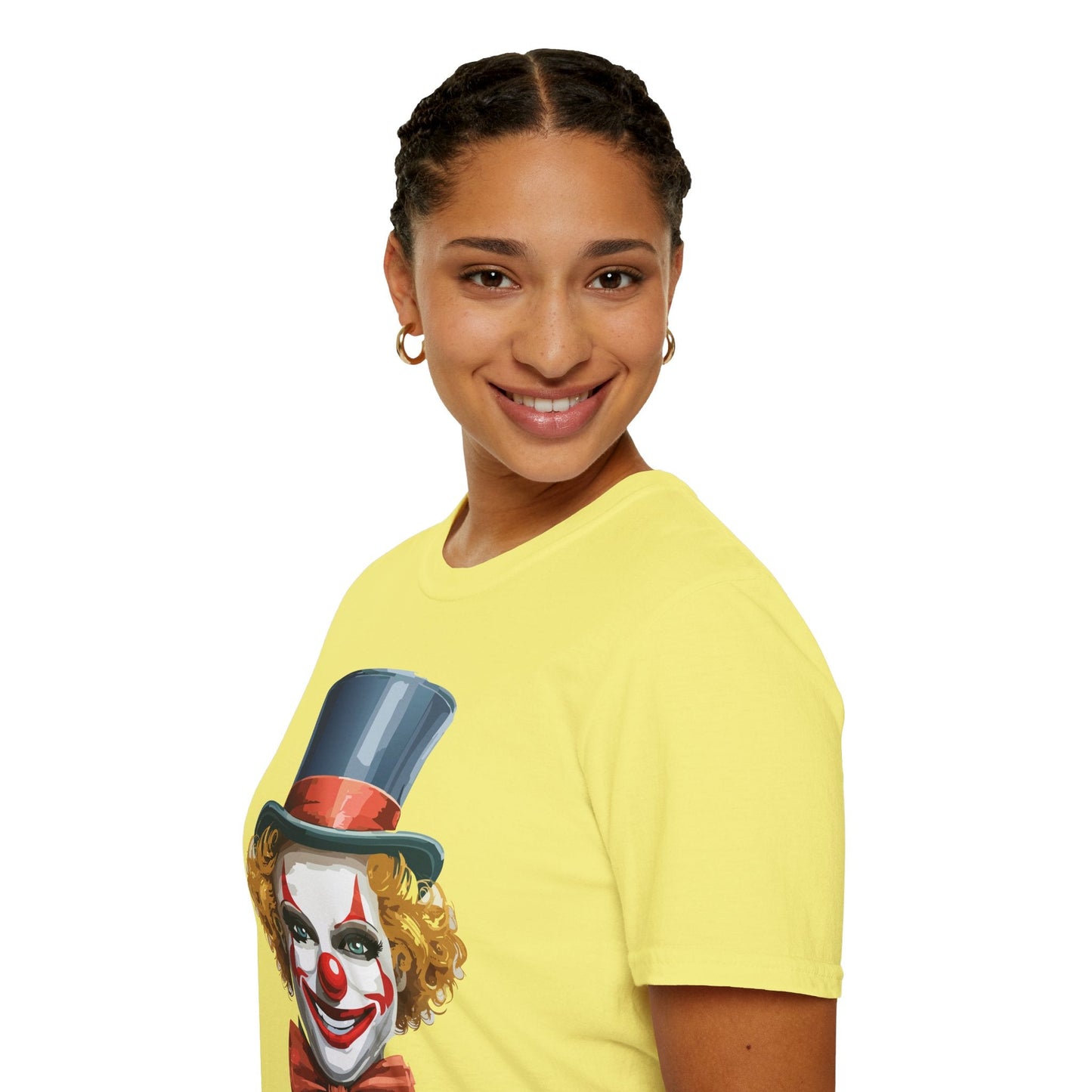 Clown Shirt T Shirt With Clown Funny Man Circus Shirt Scary Man Tee Unisex Gildan Softstyle 64000