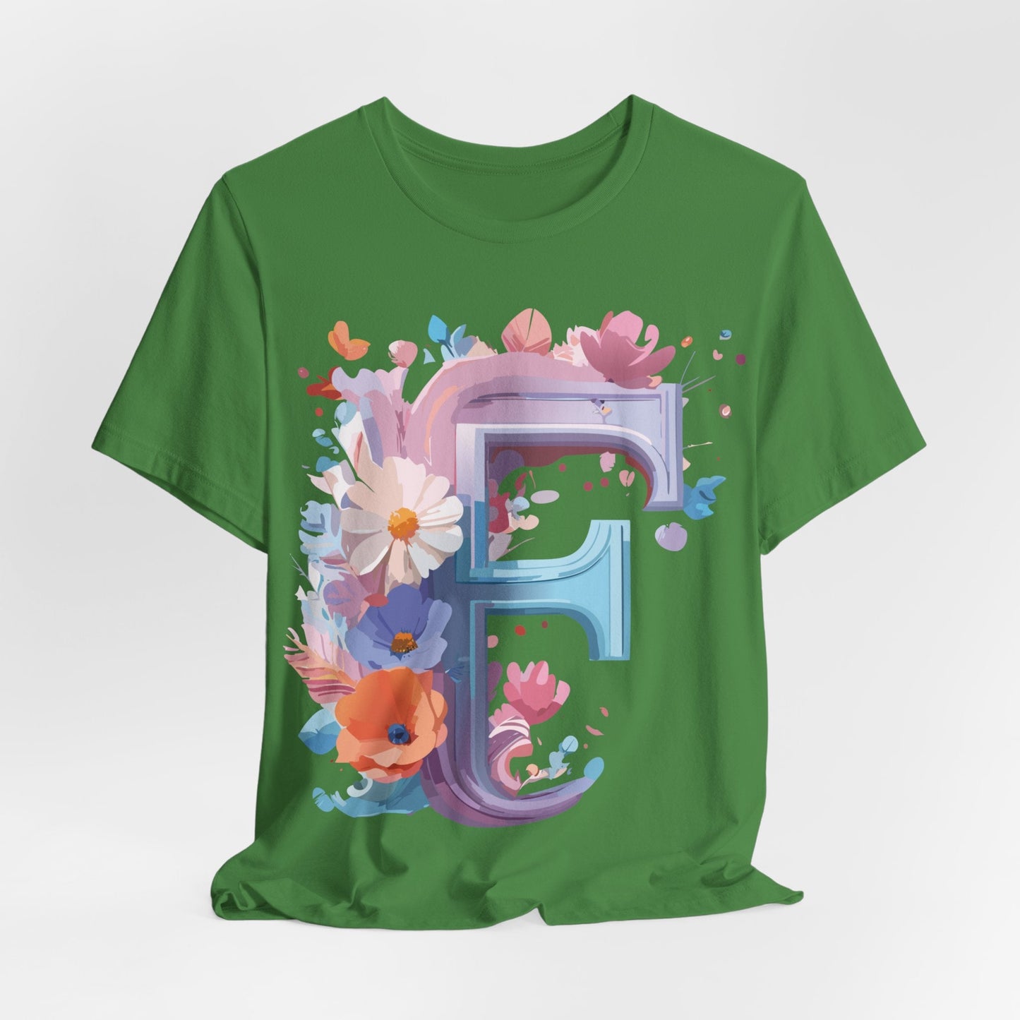 Letter F Shirt Graphic Tee Unisex Vintage Inspired Artwork From Adelpha Premium Short Sleeve