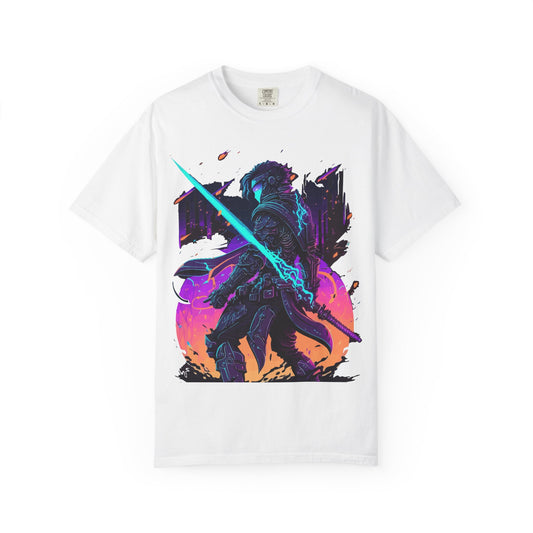 Camiseta unisex con caballero con armadura