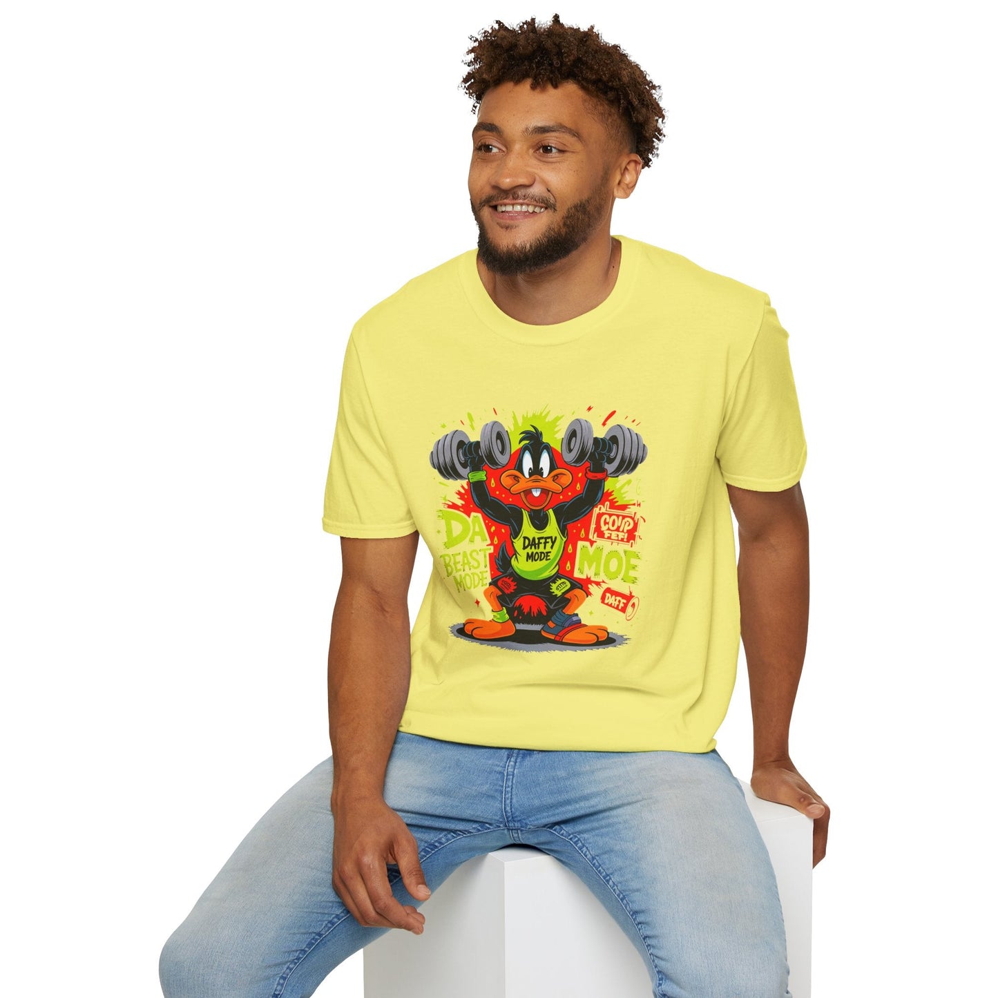 Unisex Cartoon T Shirt With Animation Design Funny Animals Tee Softstyle Gildan 64000