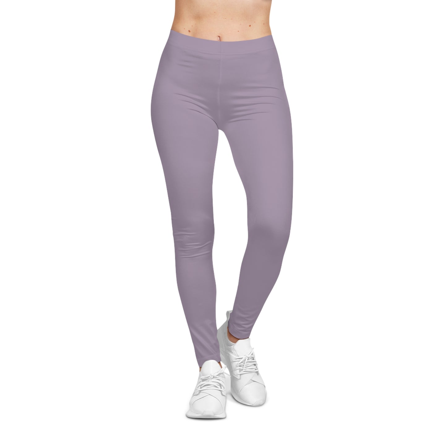 Dusty Rose Color Women's Poly-Span Casual Leggings XS-2XL