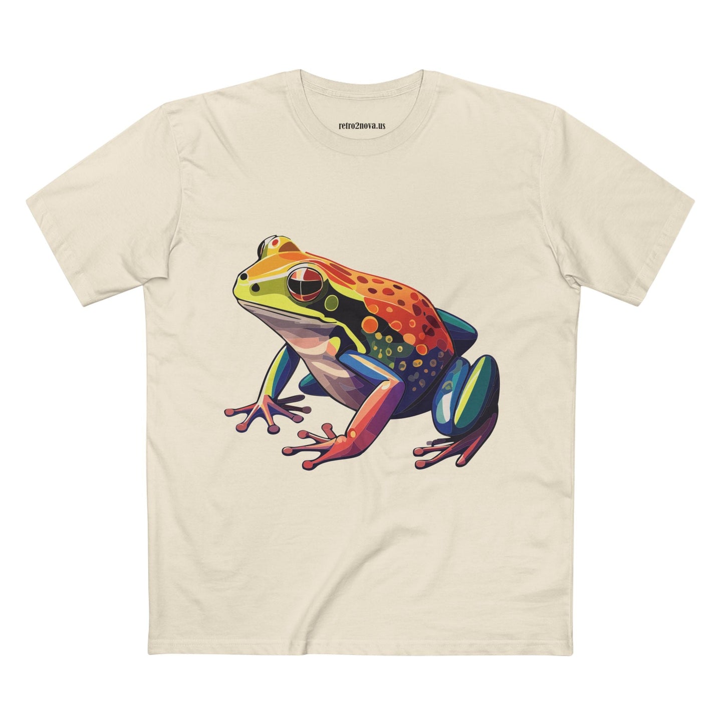 Unisex Premium Cotton Tee Frog Animal Shirt Original Art Design Retro2Nova Art Collection Exclusives