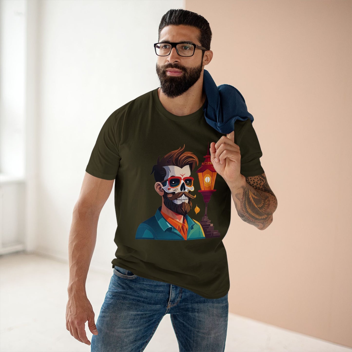 Skull Shirt Unisex Premium Cotton Tee With Skeleton Art Design From Retro2Nova Exclusive Collection