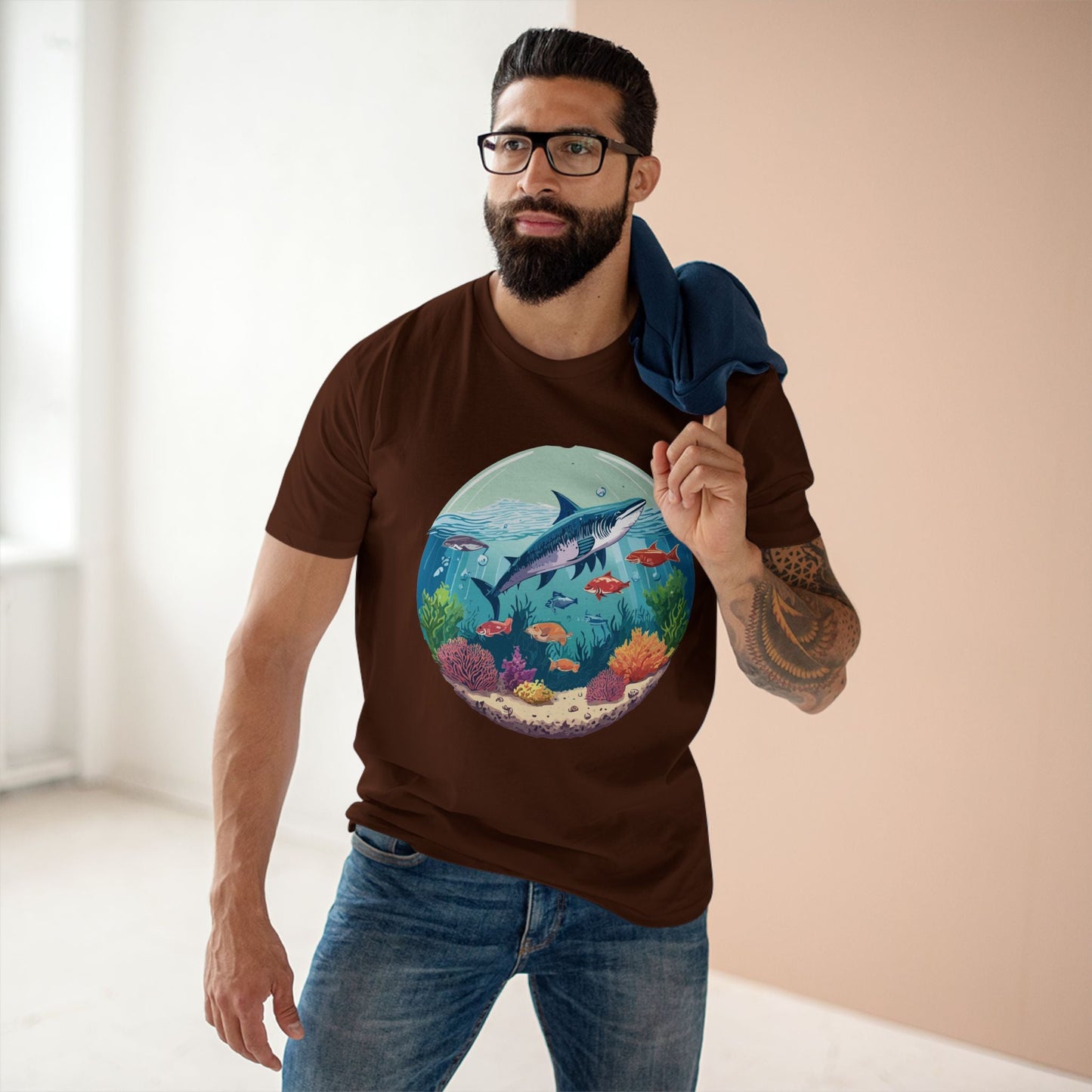 Ocean Shirt Ocean Pacific OP17 Unisex Premium Cotton Staple Tee With Original Art Design