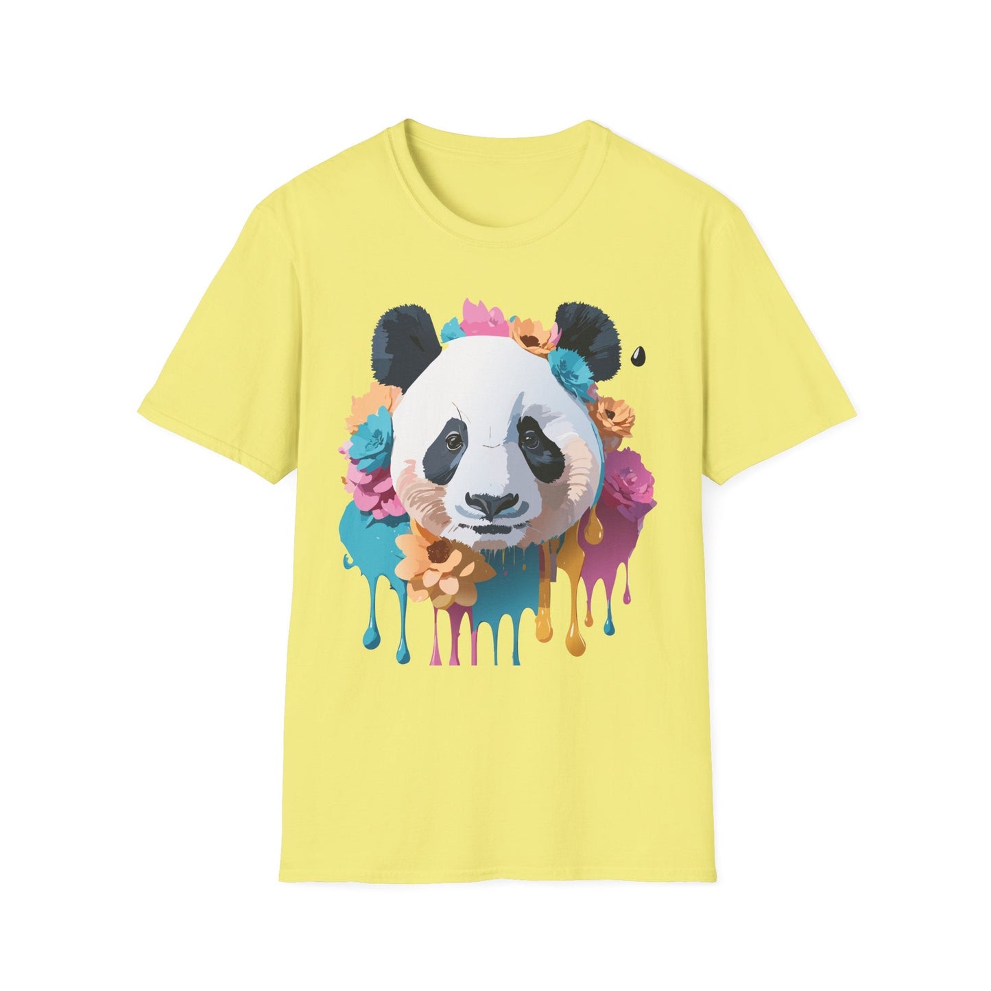 Unisex Panda Shirt Softstyle Cotton Tee For Everyday Wear With Cute Animal Print