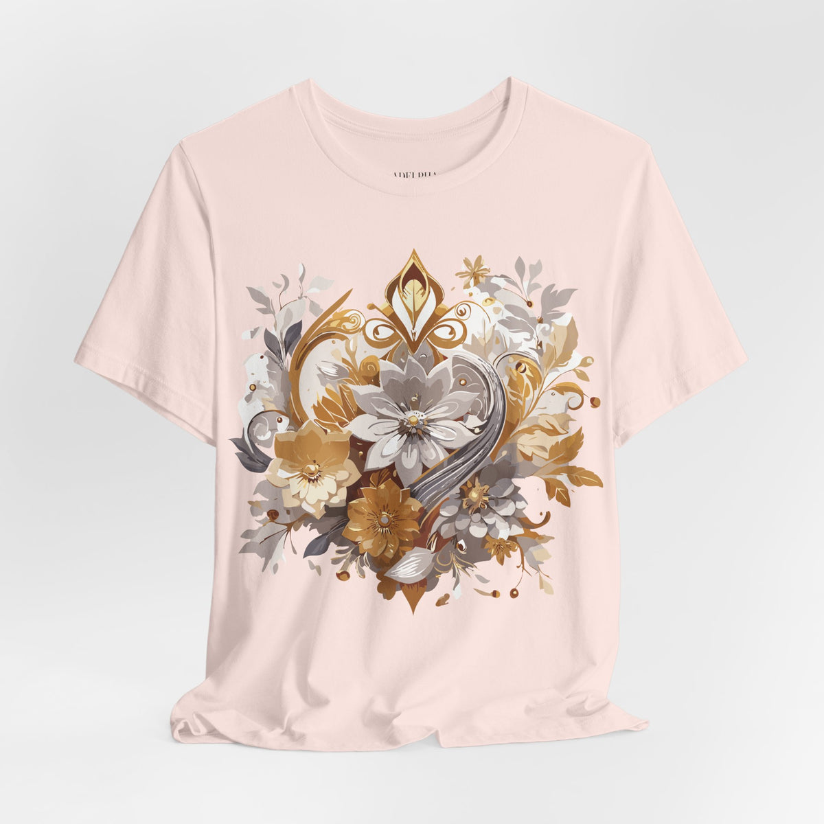 Jewelry Graphic Unisex Cotton Bella+Canvas Tee with Gemstones Art Design m29