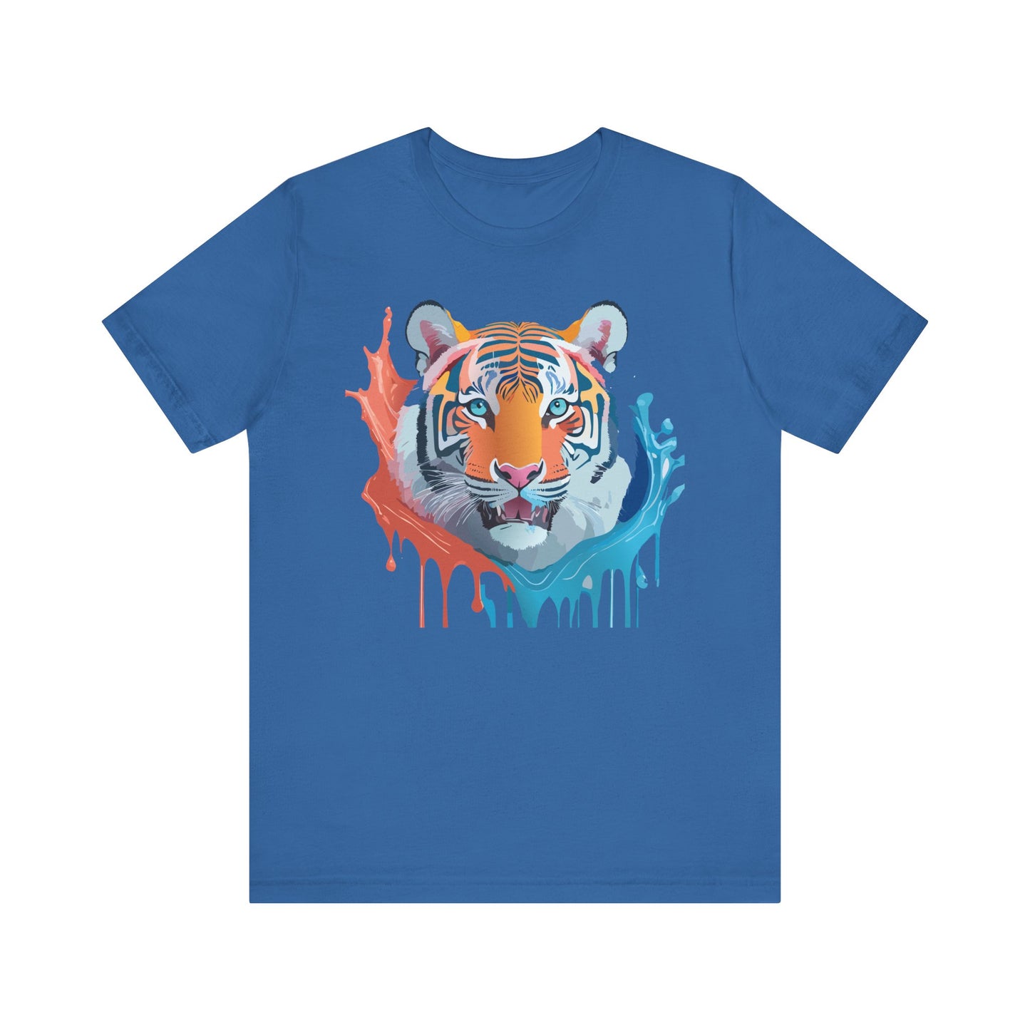 Unisex Tiger Tee, Animal Shirt, Tee Shirt with Tiger, Art T-Shirt, Animal Tees, Big Cat Shirt, Art Design T-Shirt 5