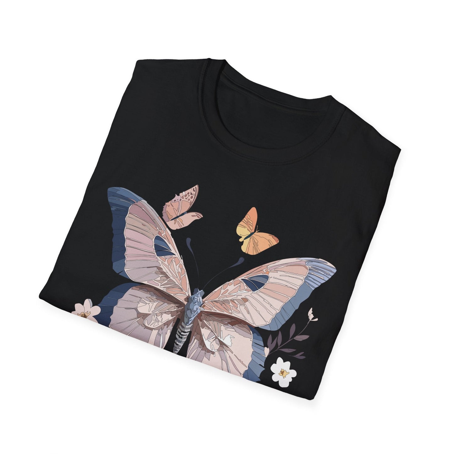 Butterfly Shirt Unisex T Shirt Monarch Print Gildan Softstyle 64000 Cotton Tee Quality