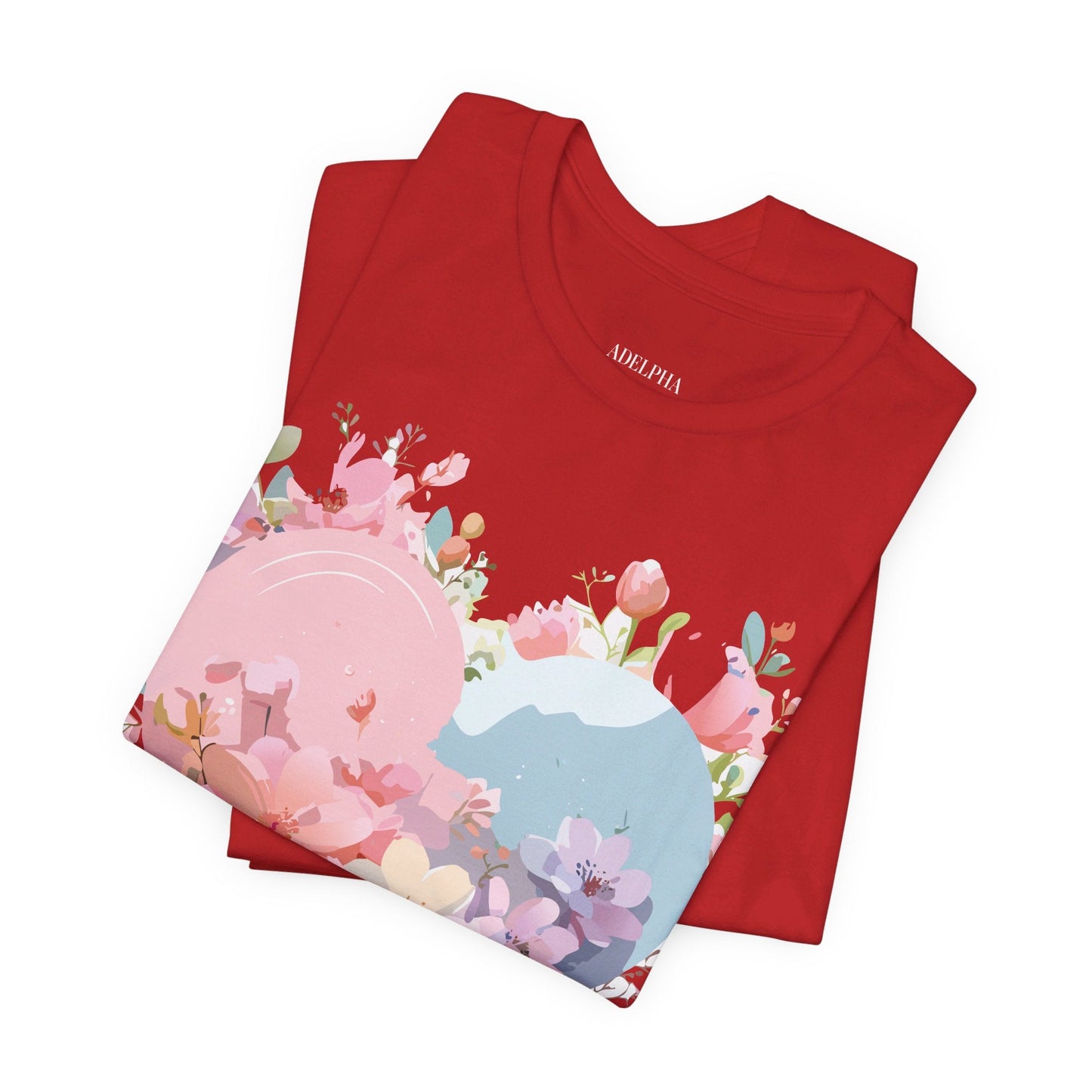 Valentine Day Graphic Unisex 100 Cotton Vintage Artwork with Love and Flower Design Tee 30