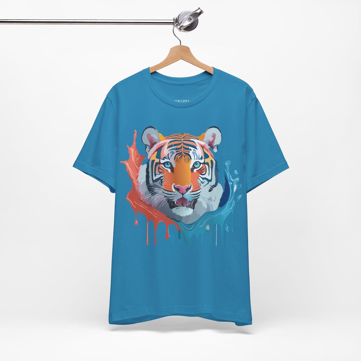 Tiger Graphic Tee Unisex Jersey Short Sleeve With Vintage Inspired Artwork By Adelpha