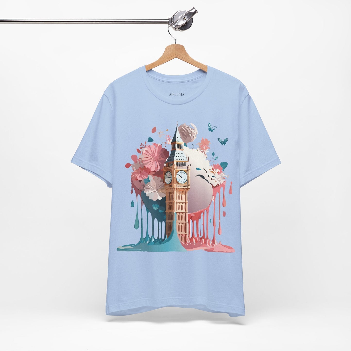 London Tourist Shirt Graphic Tee Unisex Vintage Inspired Artwork By Adelpha Original Collection