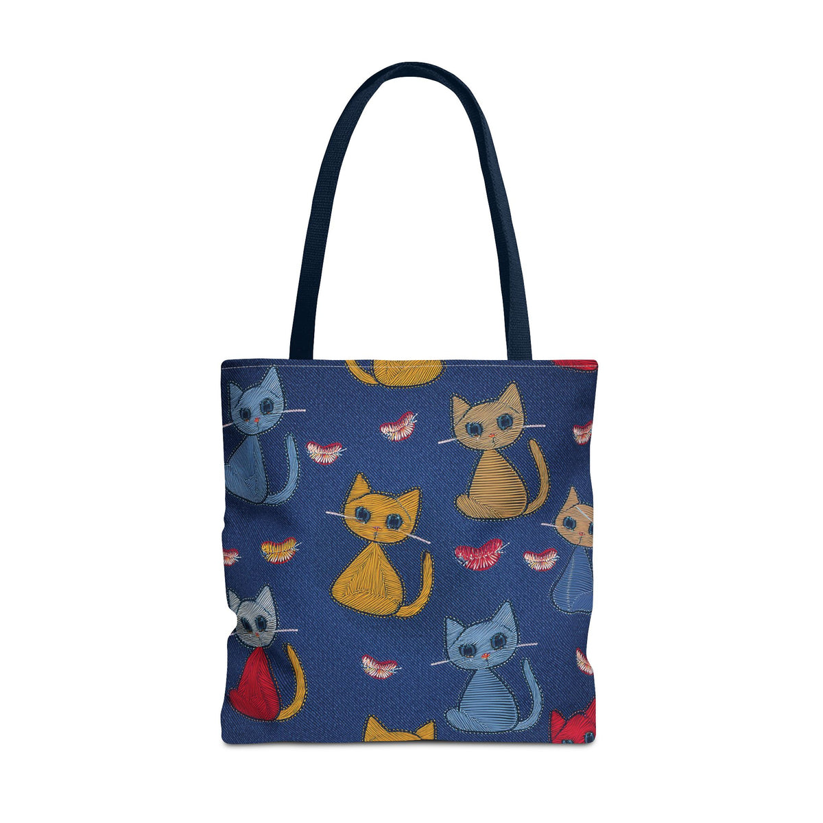 Love Day Graphic Design Denim Fabric Imitation Print Unisex Canvas Bag POLY 3 Sizes Tote Bag 201-16